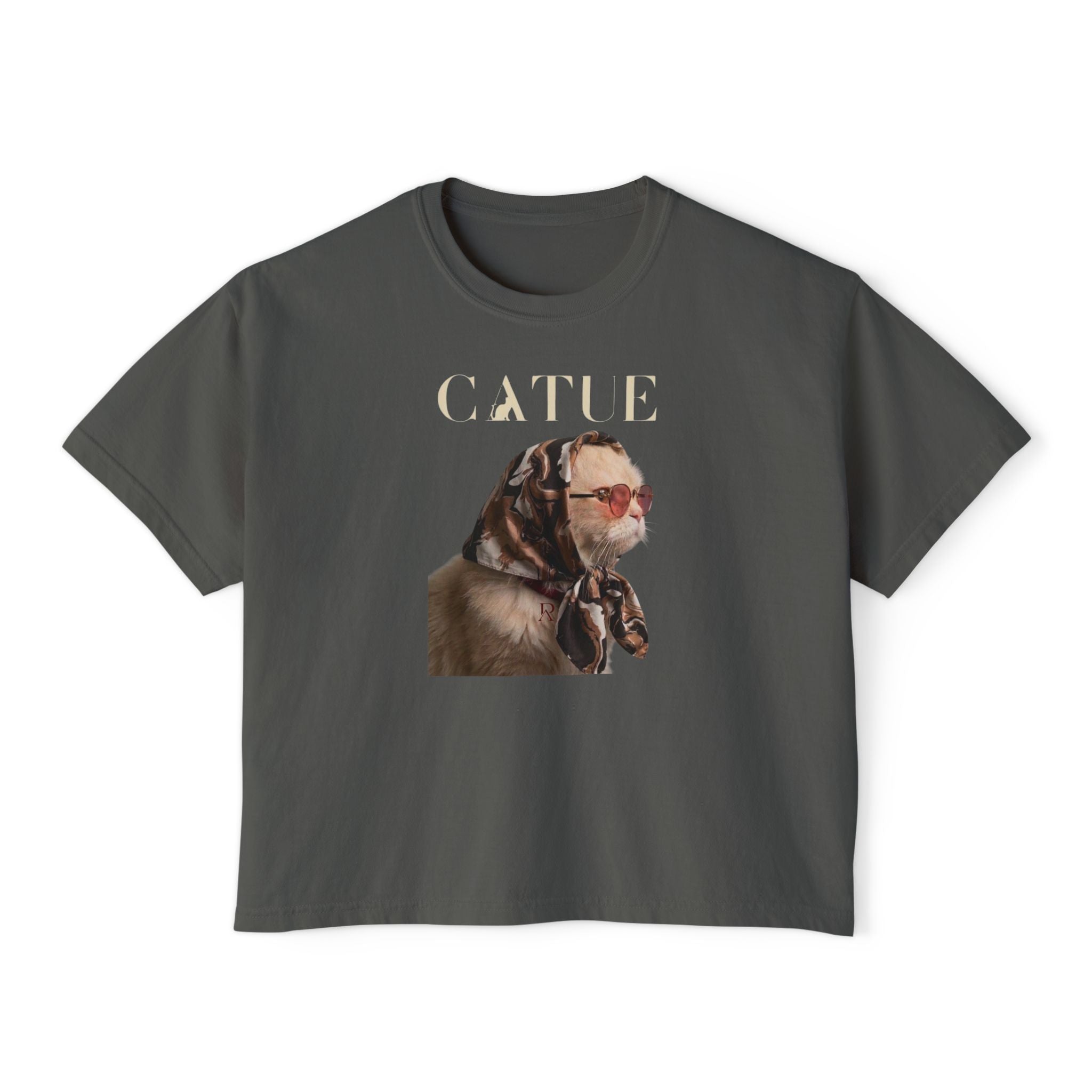 Retro Cat Portrait Boxy Tee