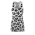 Black & White Dress - Fitted Scoop Neck Bodycon Dress