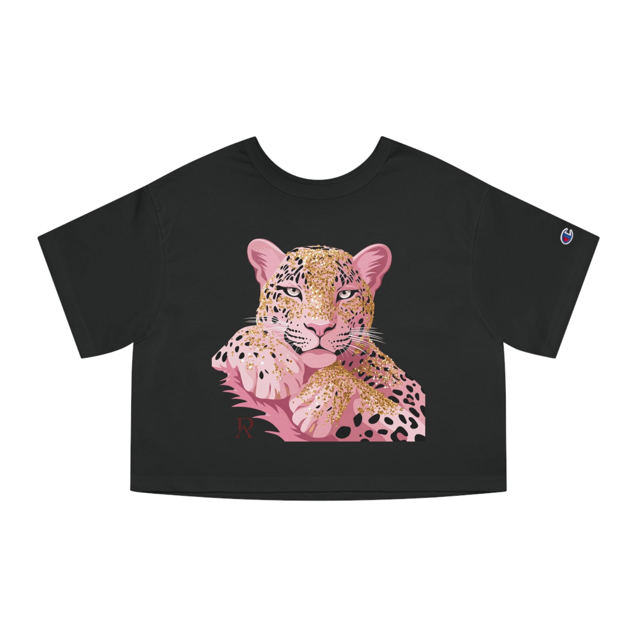 Pink Leopard Crop Tee