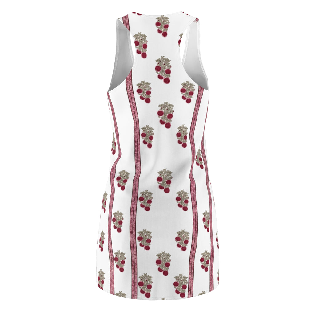 Floral Stripe Dress — Vintage Berry Bouquet