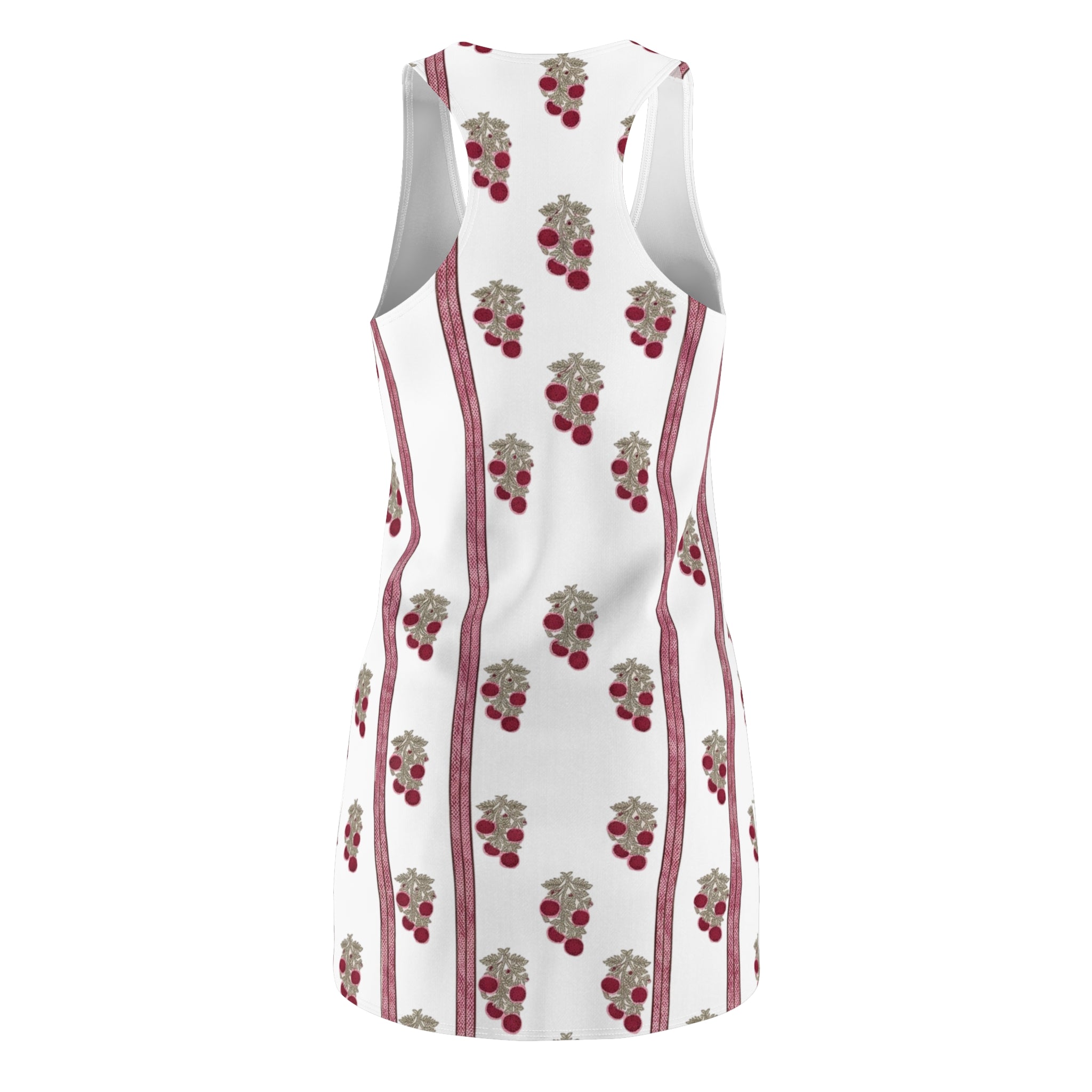 Floral Stripe Dress — Vintage Berry Bouquet