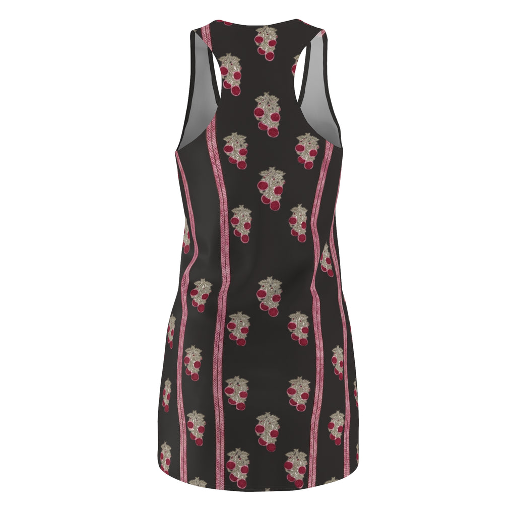 Floral Dress — Black & Red