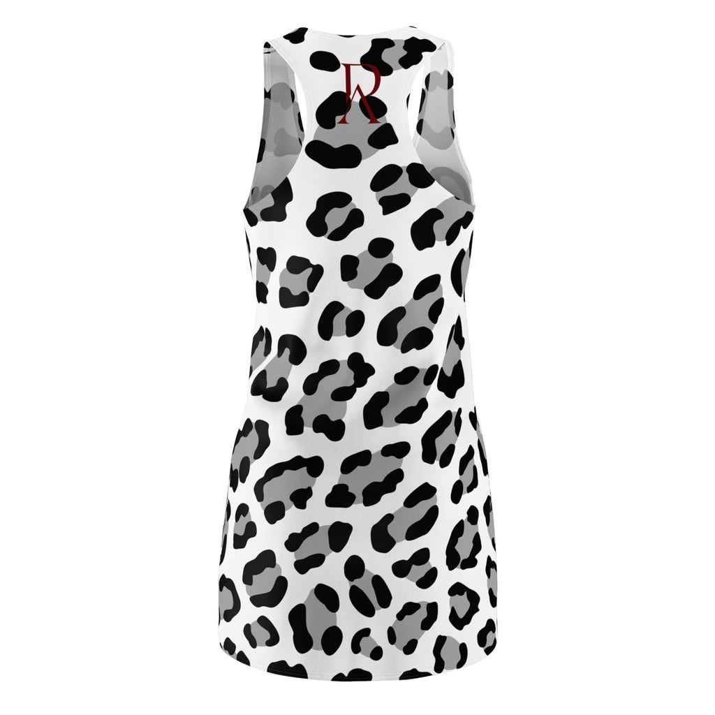 Black & White Dress - Fitted Scoop Neck Bodycon Dress