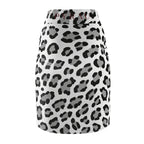 Black & White Leopard Pencil Skirt