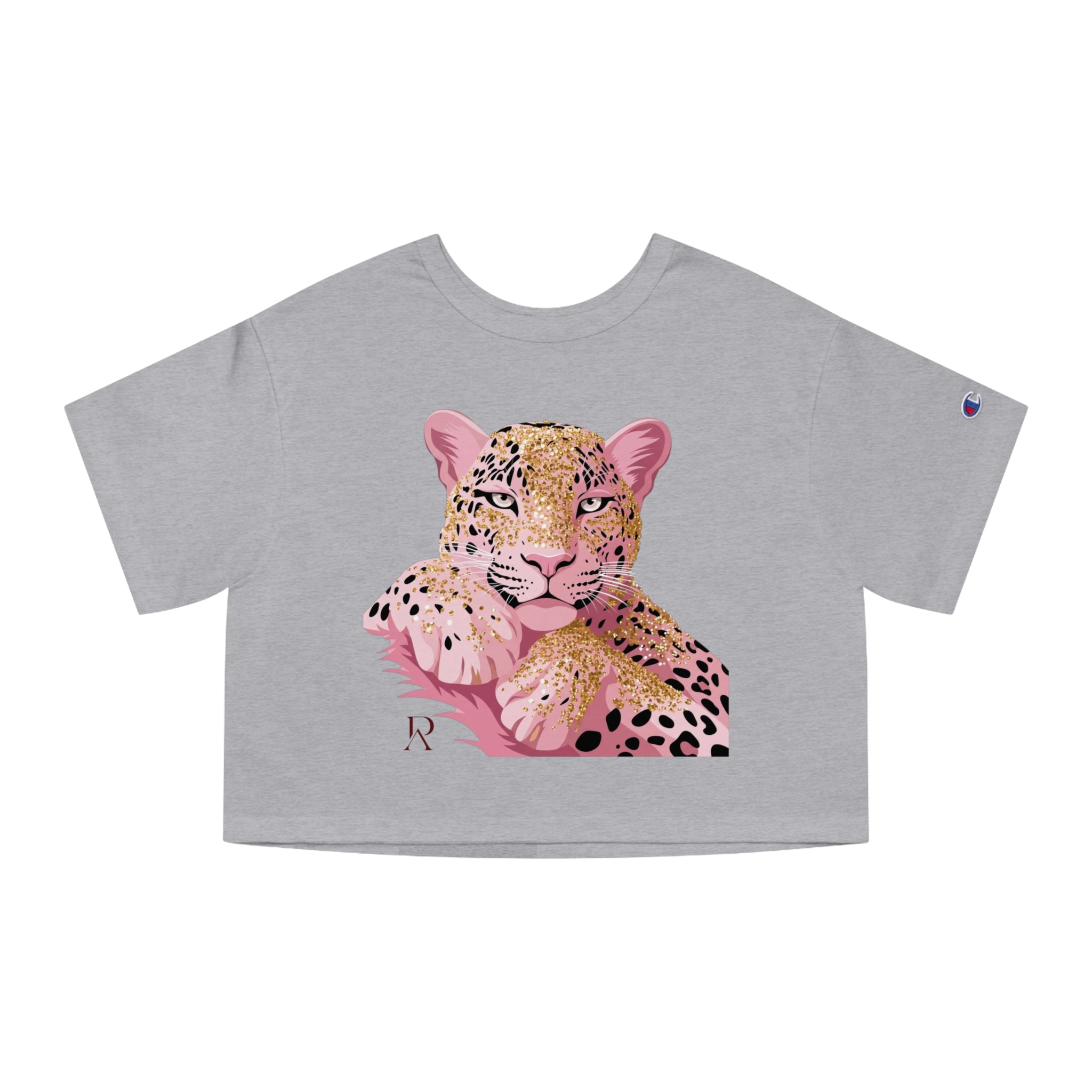 Pink Leopard Crop Tee
