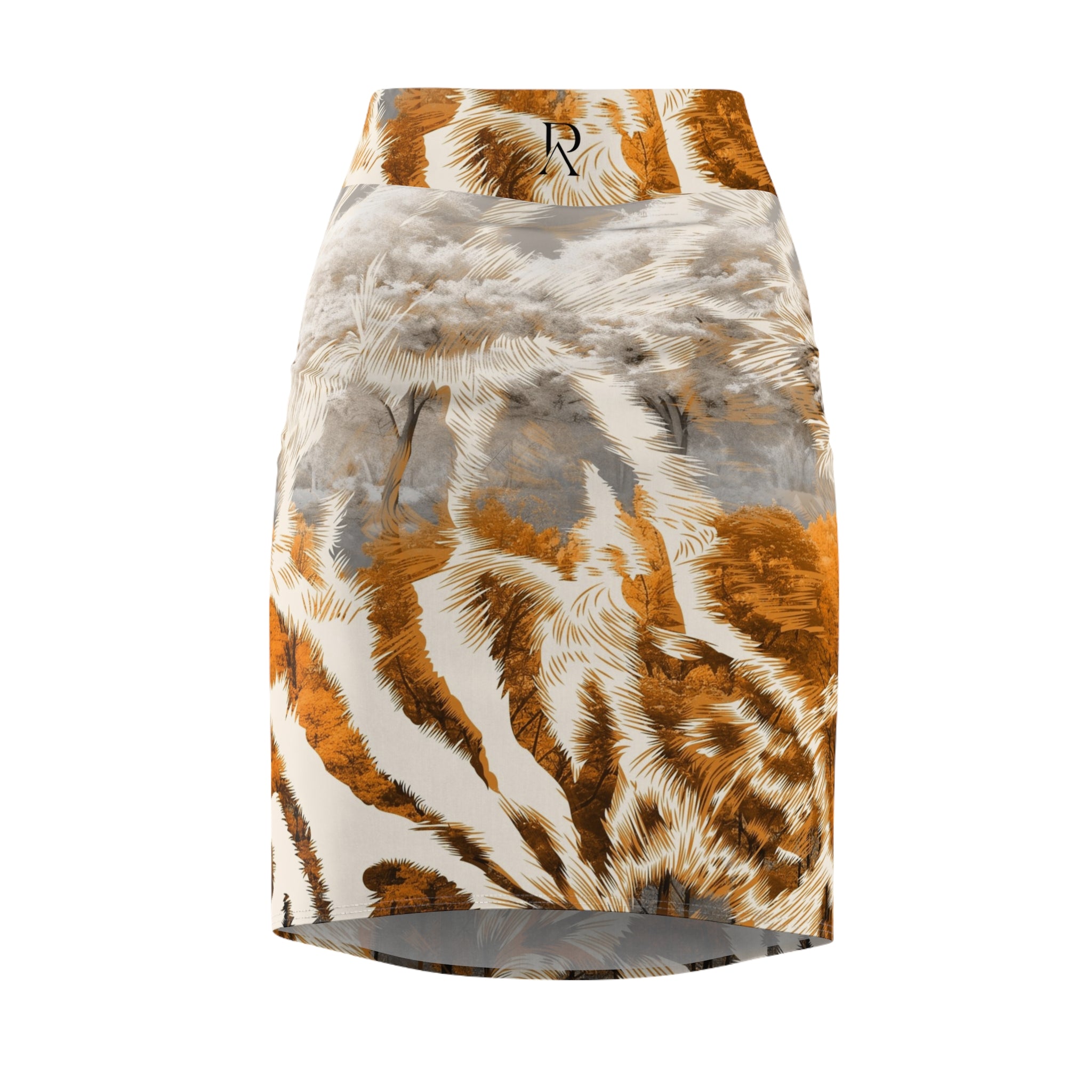 Tiger Fur Pencil Skirt — Bold Animal