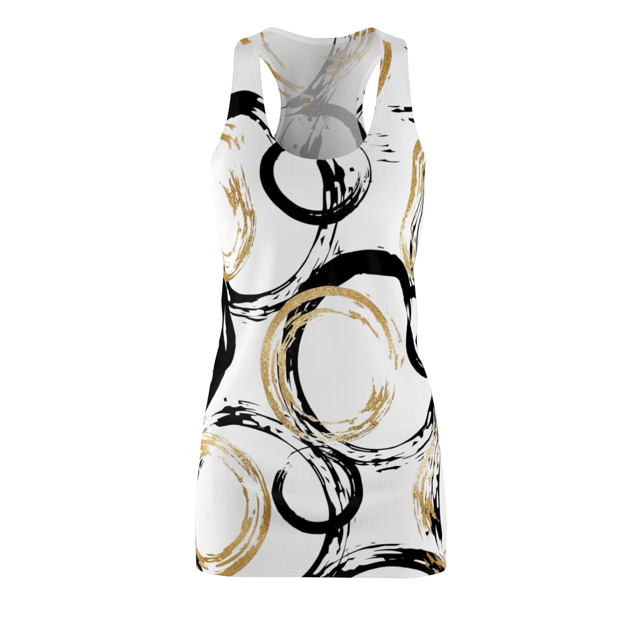 Gold & Black Circles Dress