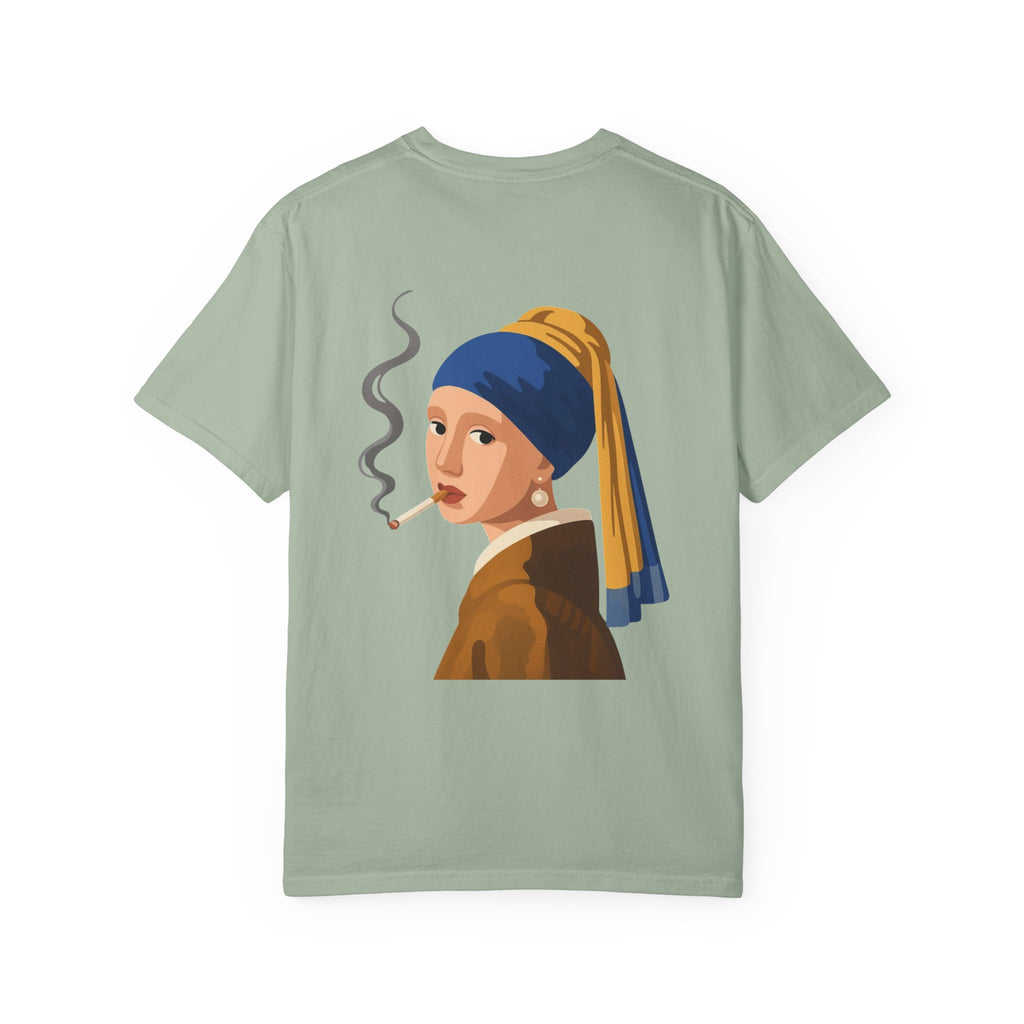 Smoking Girl with Pearl Tee