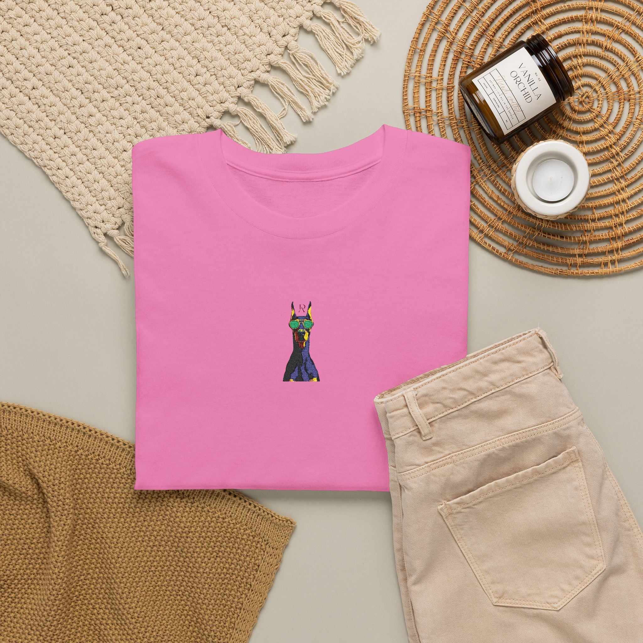 Embroidered Doberman T-Shirt