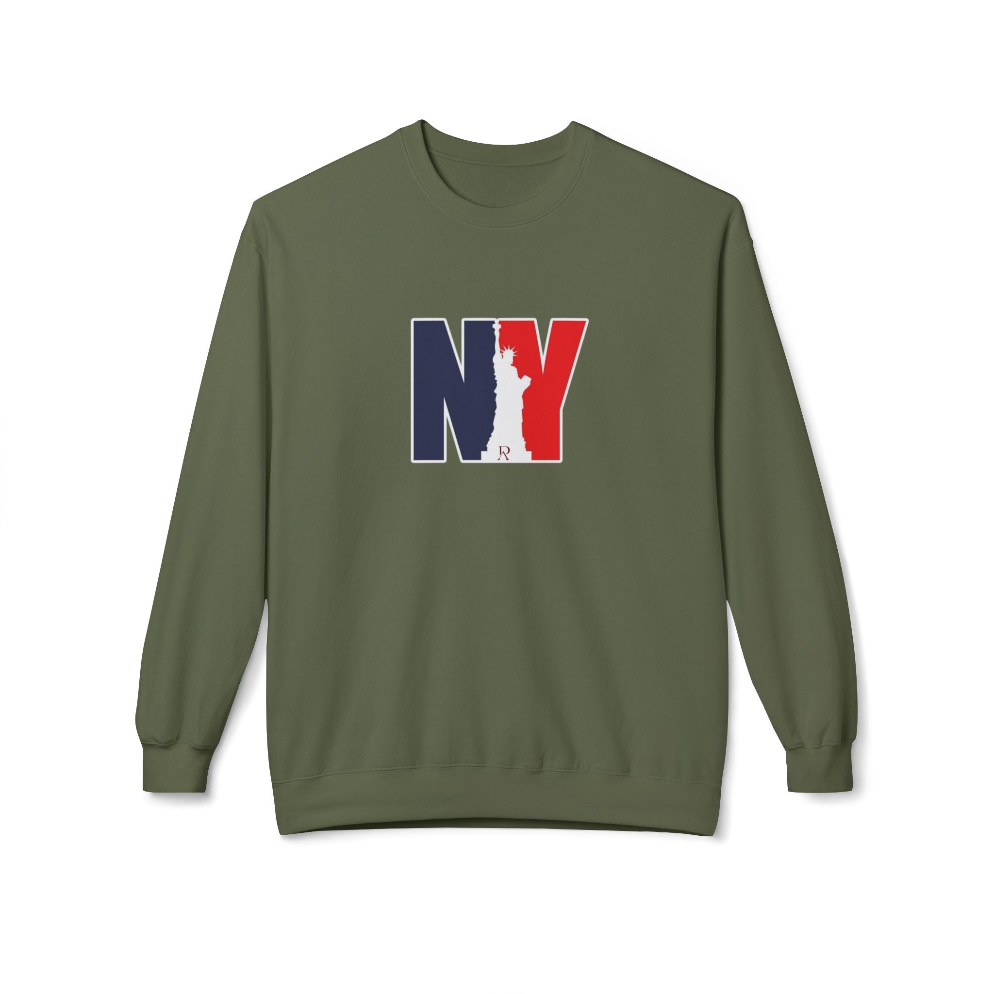 NY Statue of Liberty Silhouette Sweatshirt | New York Flag Colours