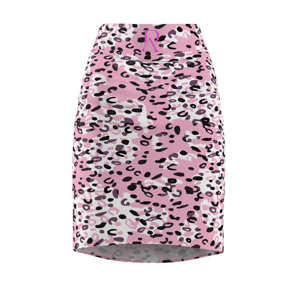 Pink Leopard Pencil Skirt