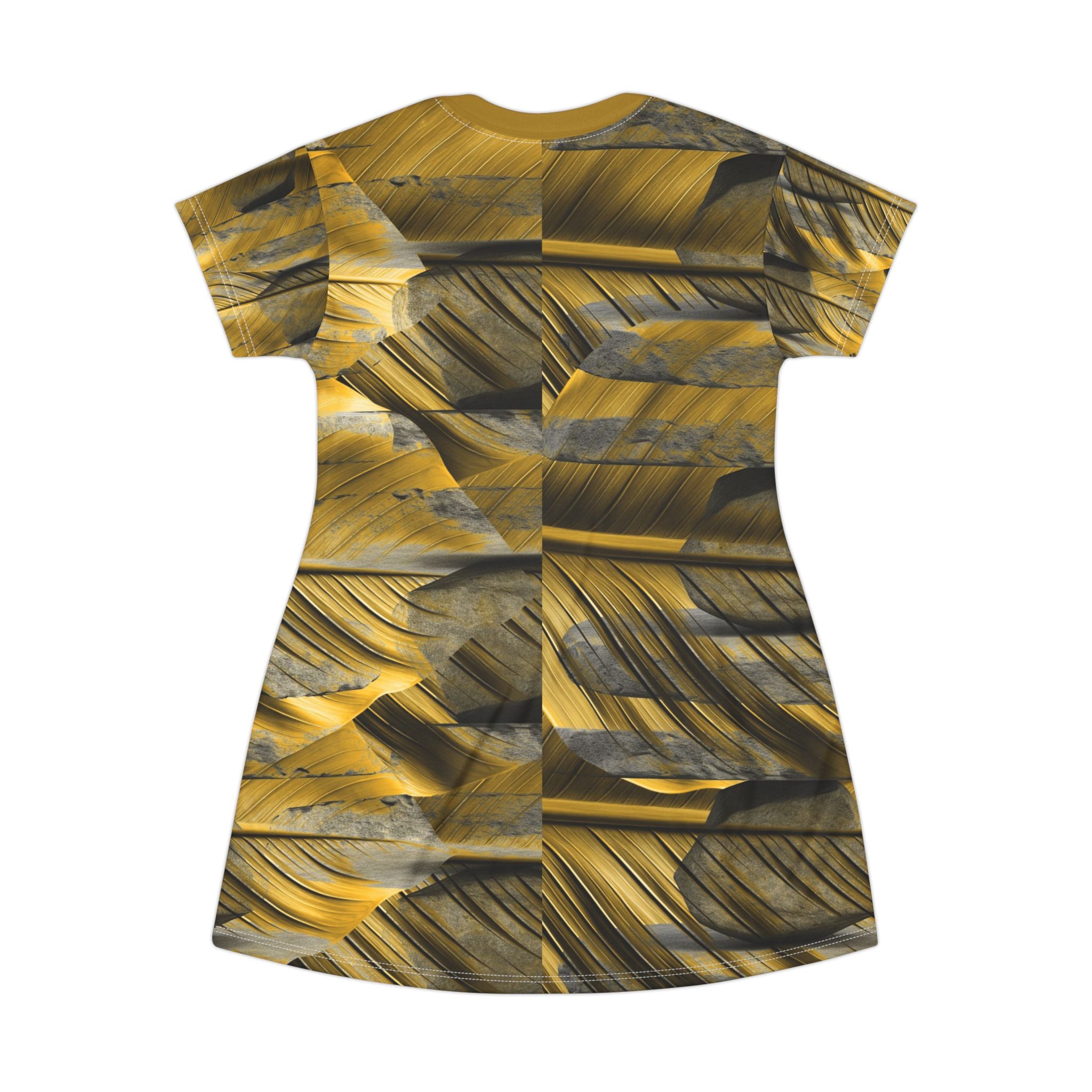 Feathered Gold Dress