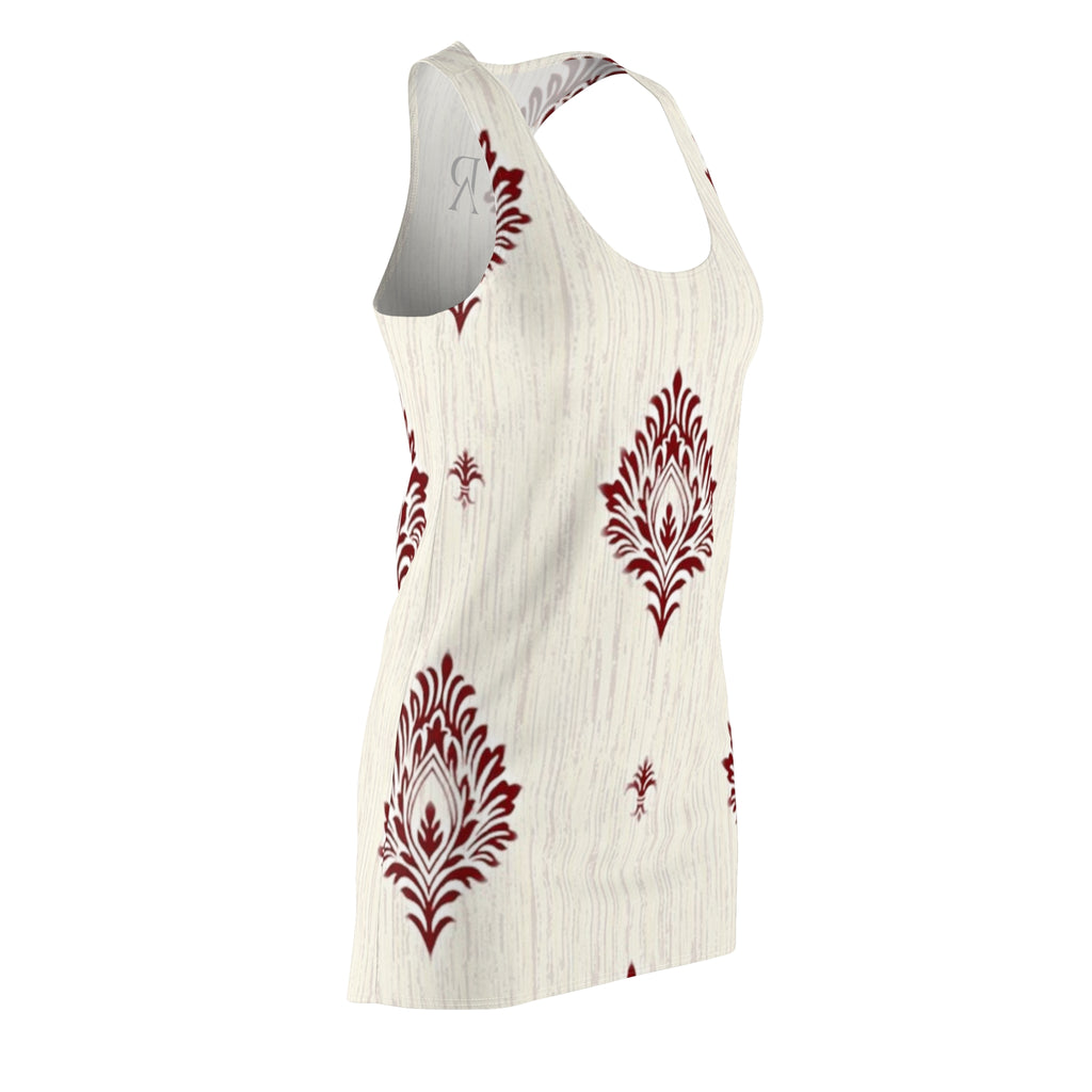 Damask Dress – Vintage Red Floral