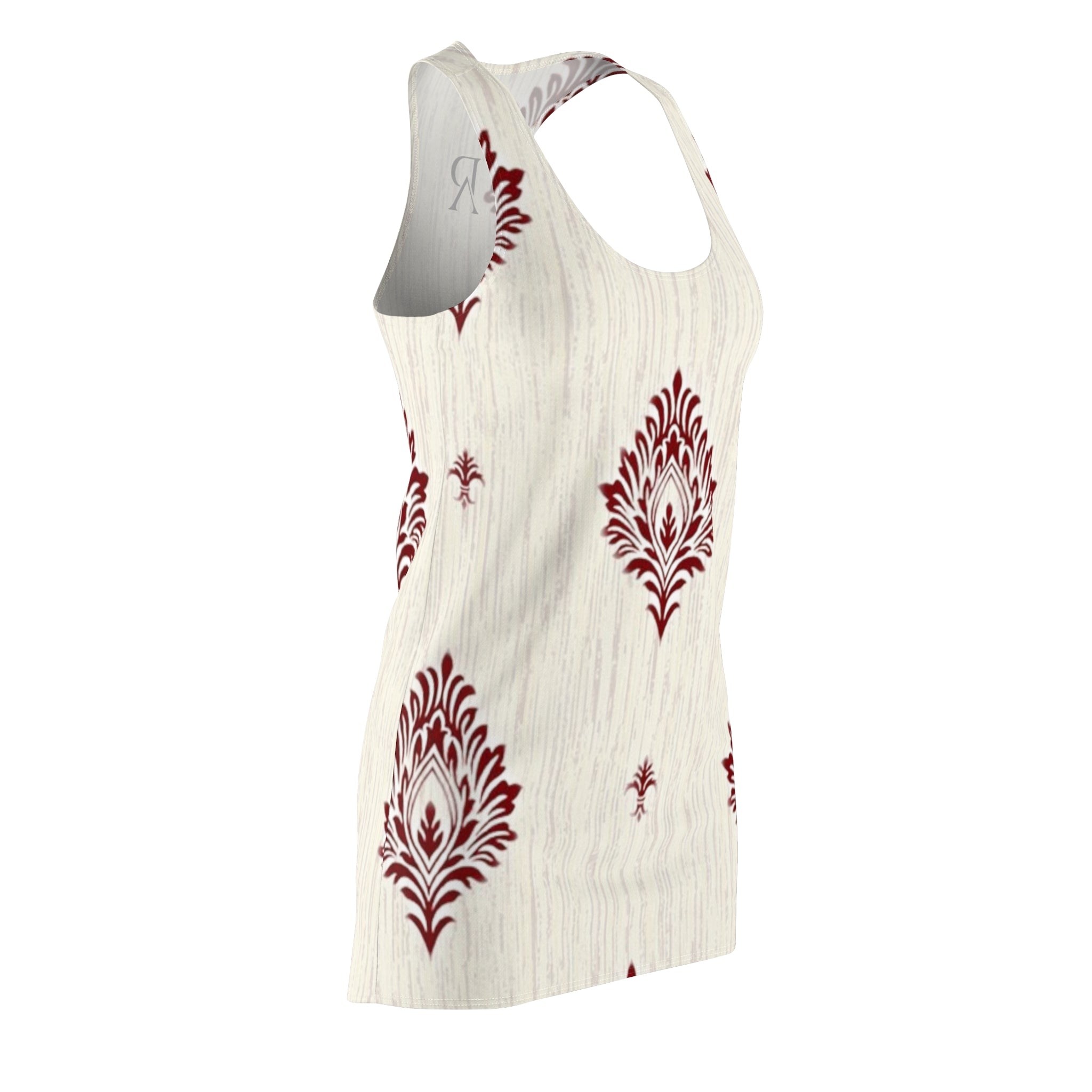 Damask Dress – Vintage Red Floral