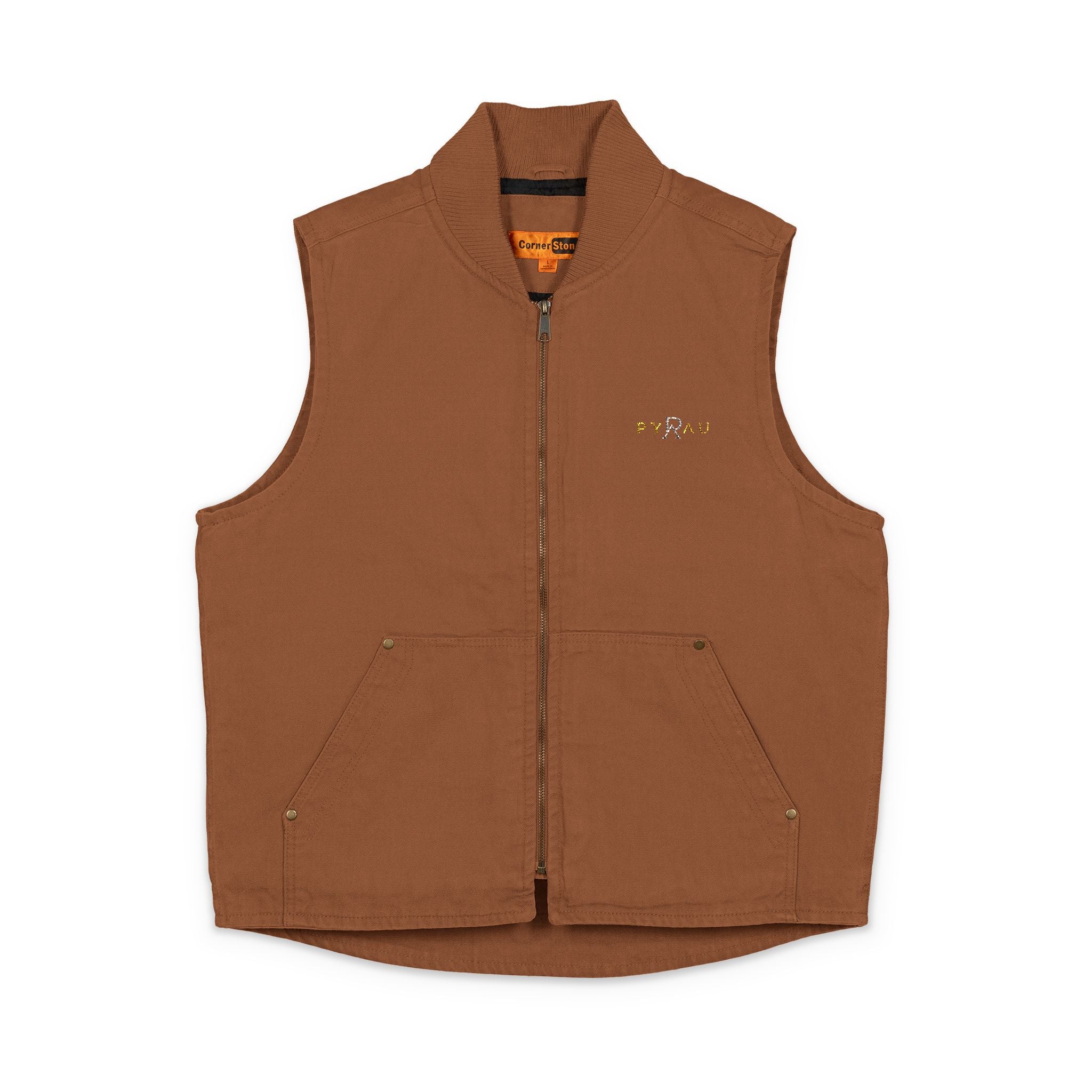 Embroidered Pyrau Canvas Vest
