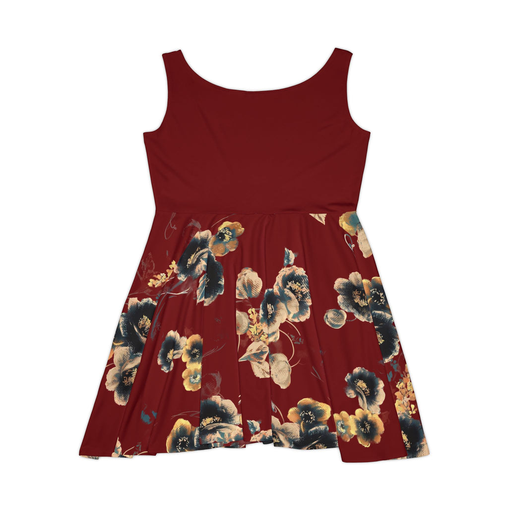 Floral Burgundy Dress — Vintage Pansy