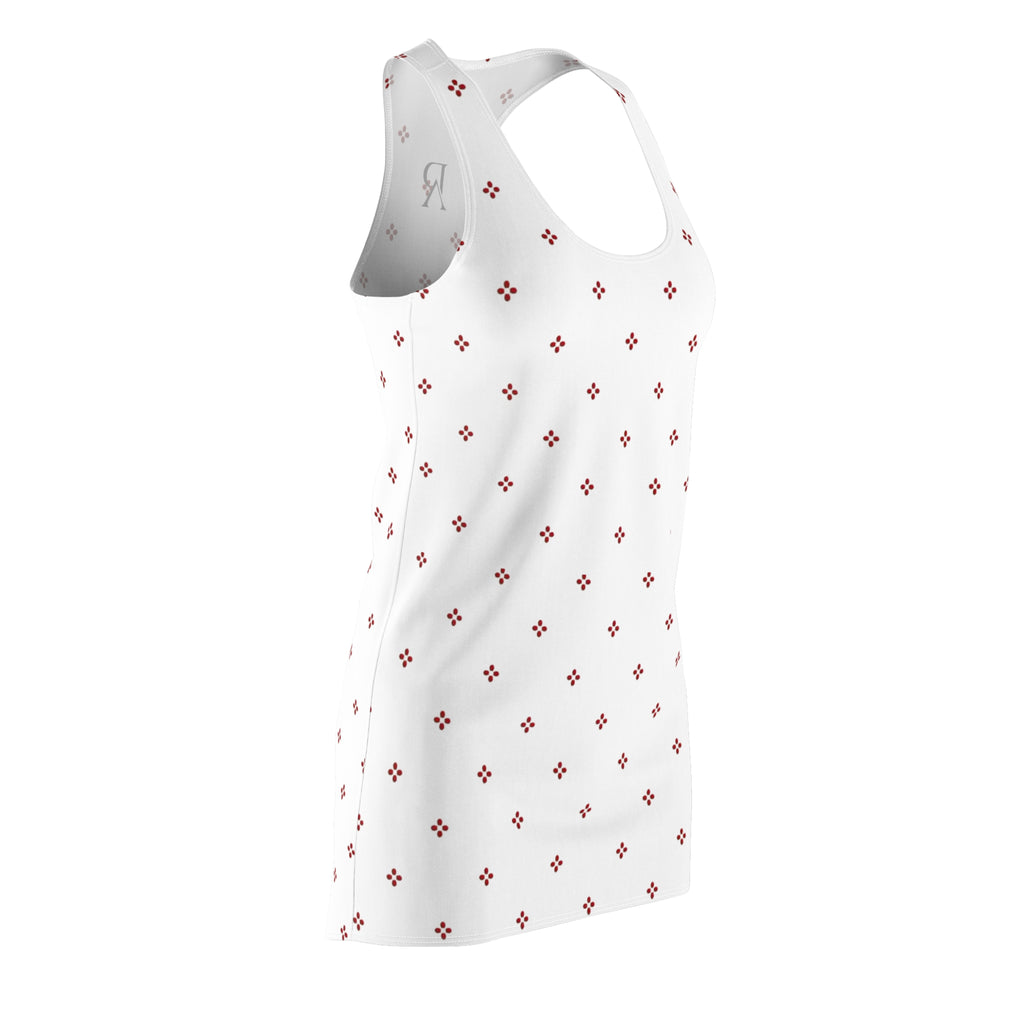 Minimal Red Floral Dress