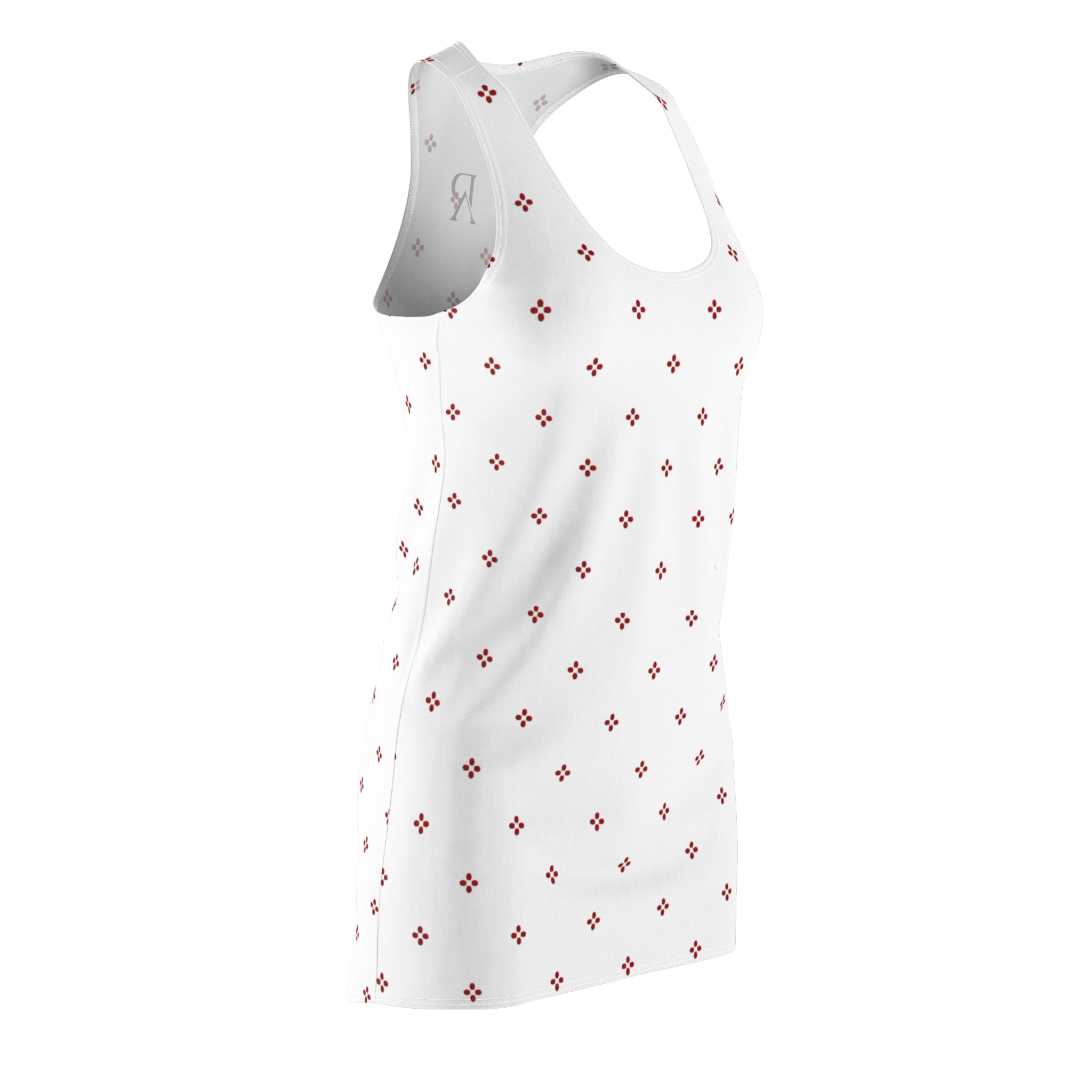 Minimal Red Floral Dress