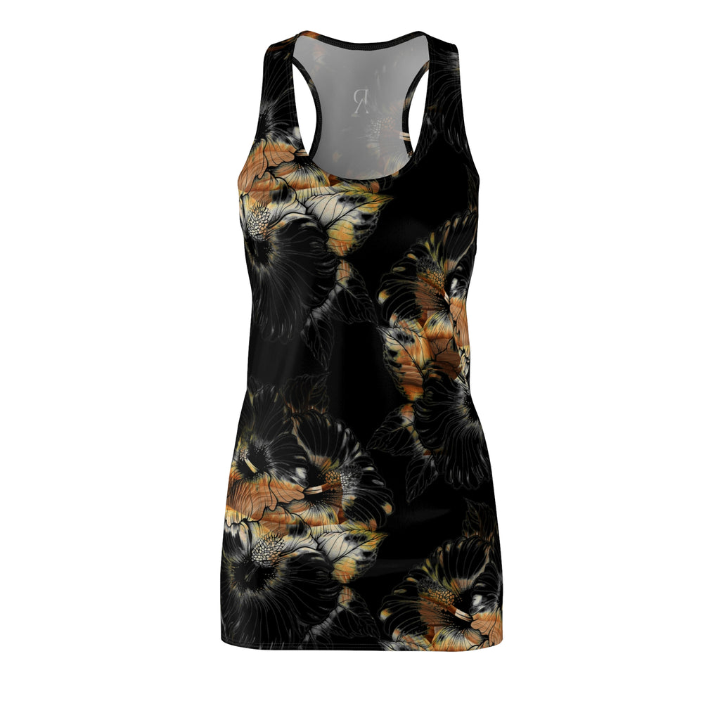 Marble Dress - Fitted Scoop Neck Bodycon Dress