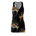 Marble Dress - Fitted Scoop Neck Bodycon Dress