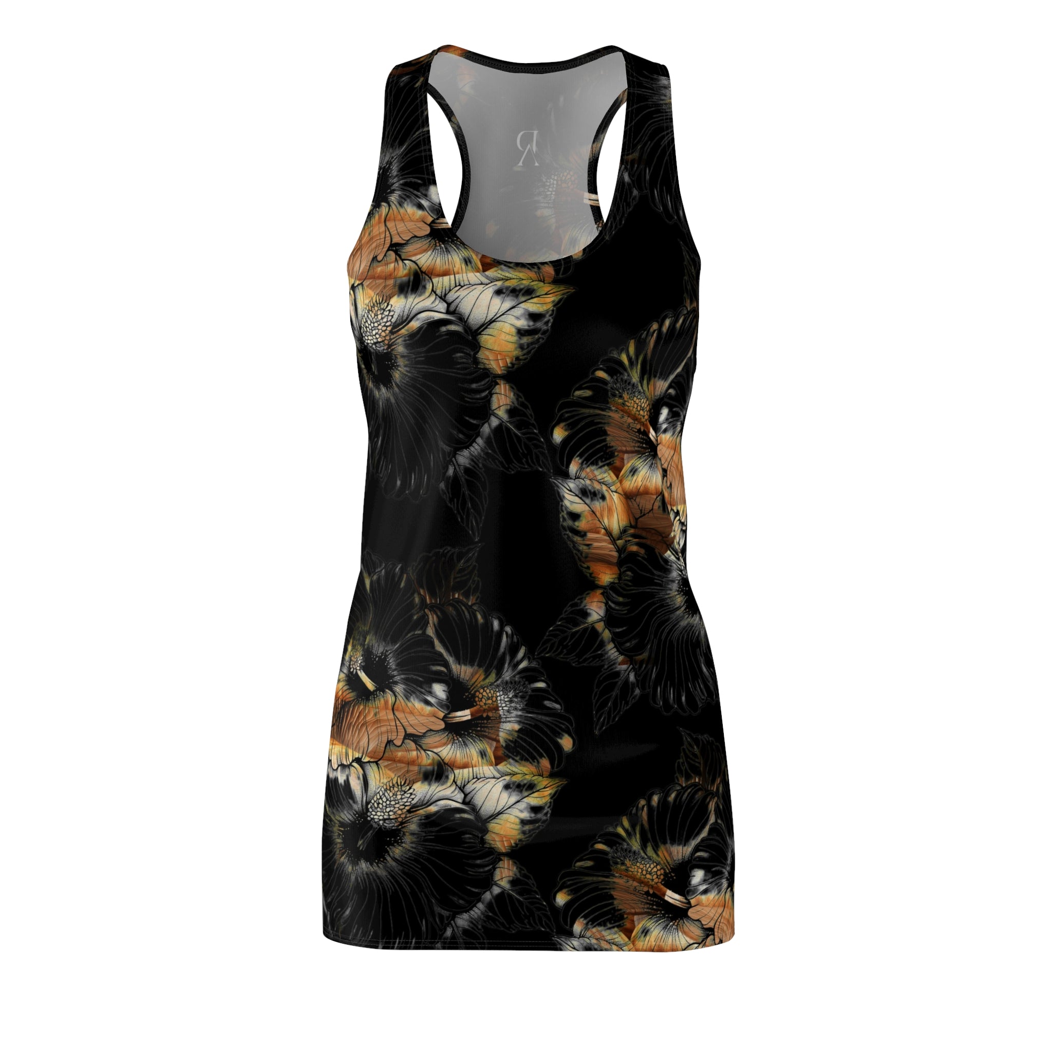 Marble Dress - Fitted Scoop Neck Bodycon Dress