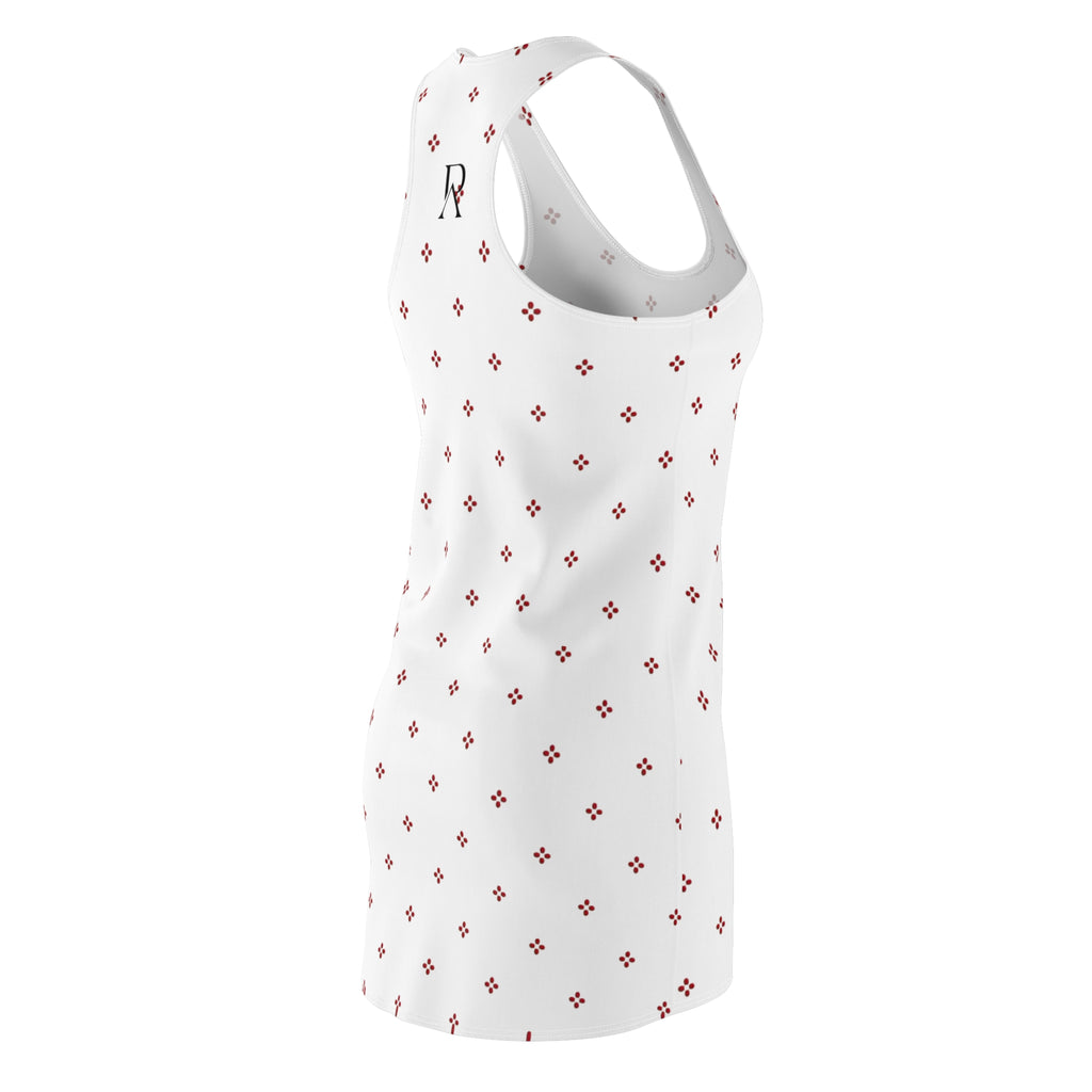 Minimal Red Floral Dress