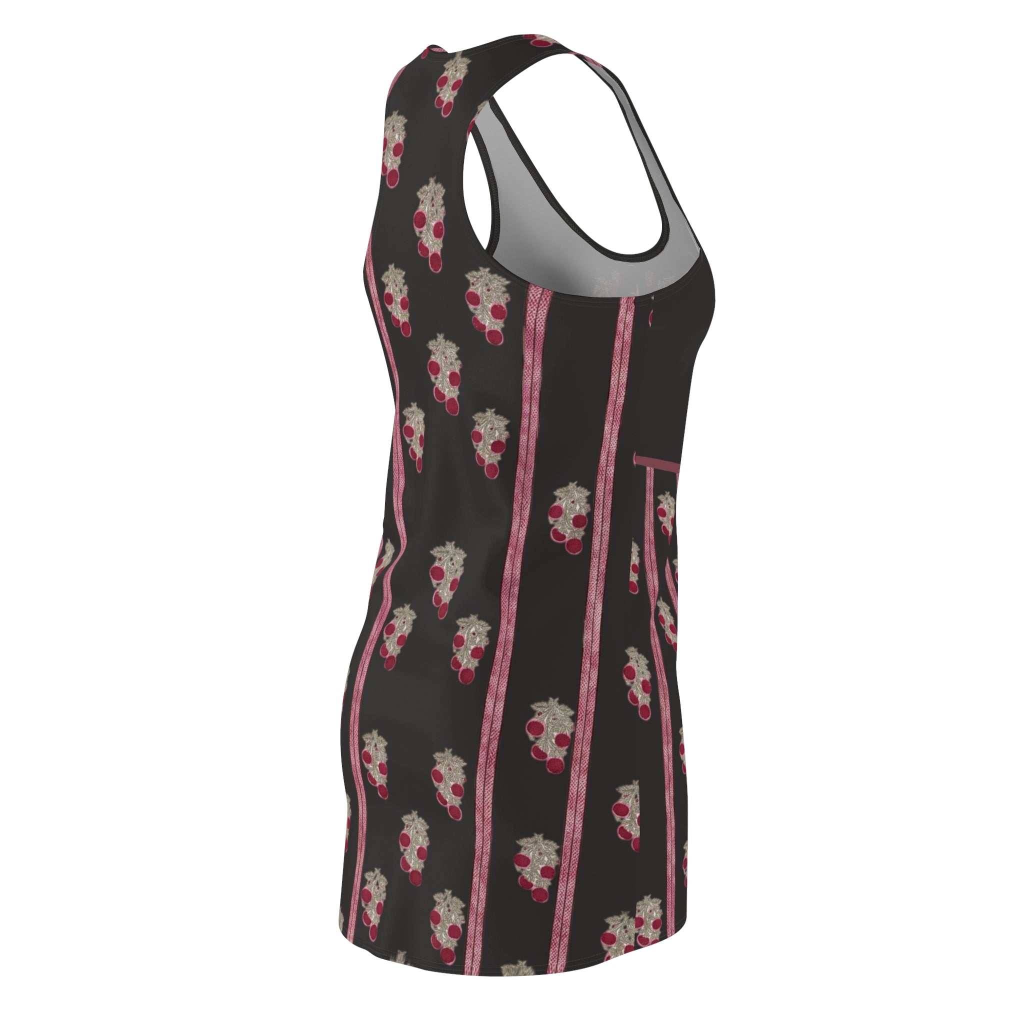 Floral Dress — Black & Red