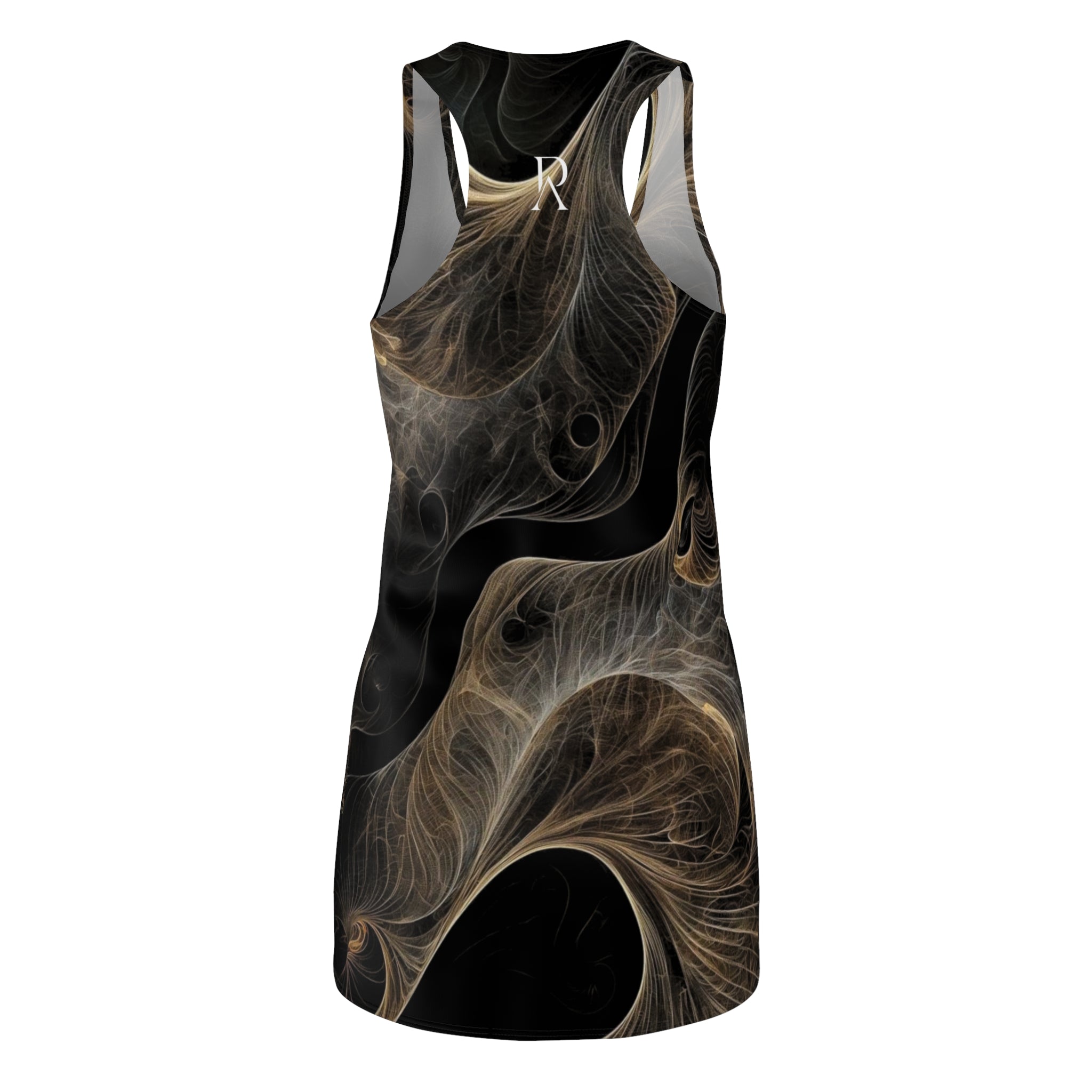 Smoke Swirl Dress — Black & Gold