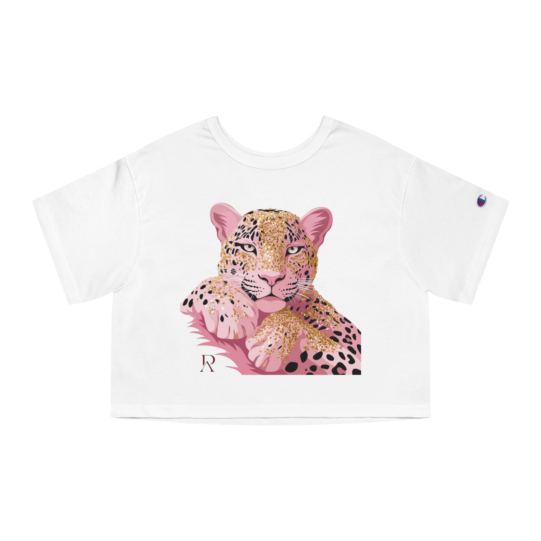 Pink Leopard Crop Tee