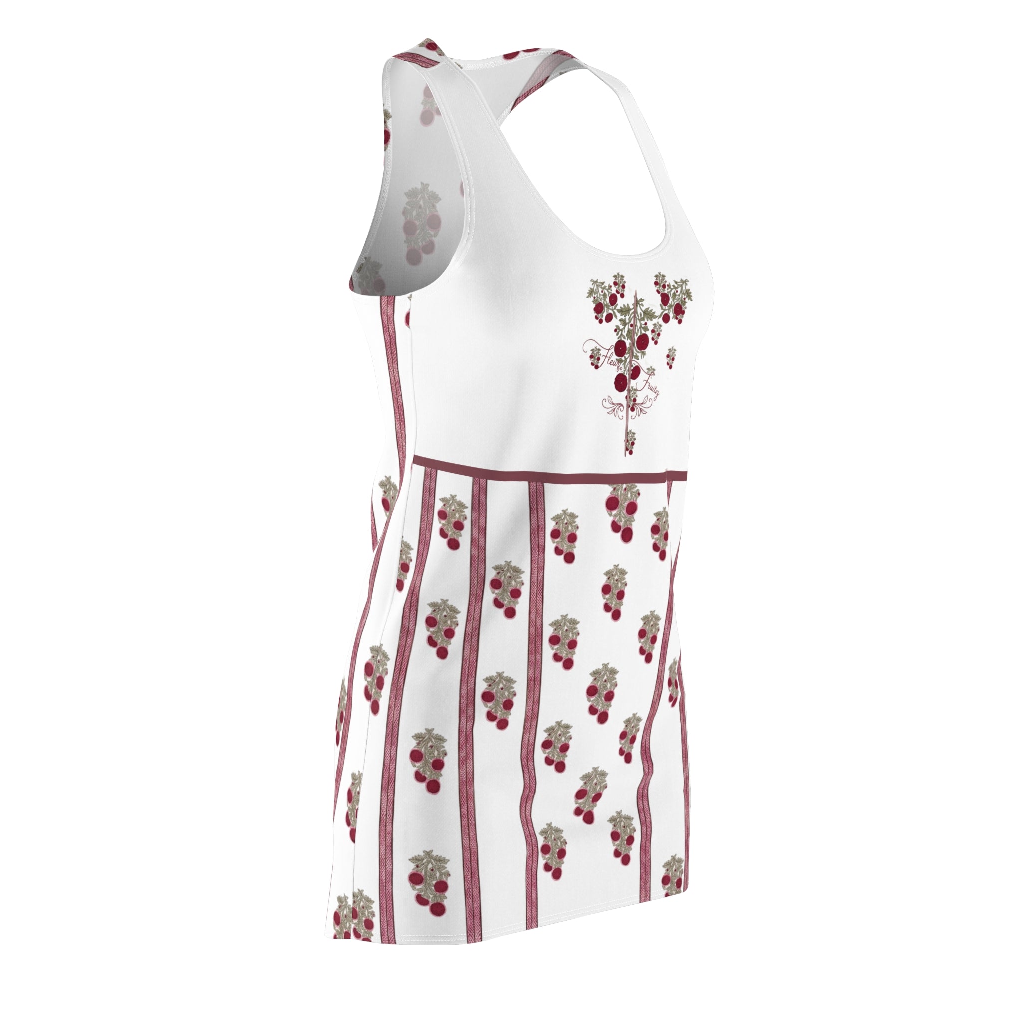 Floral Stripe Dress — Vintage Berry Bouquet