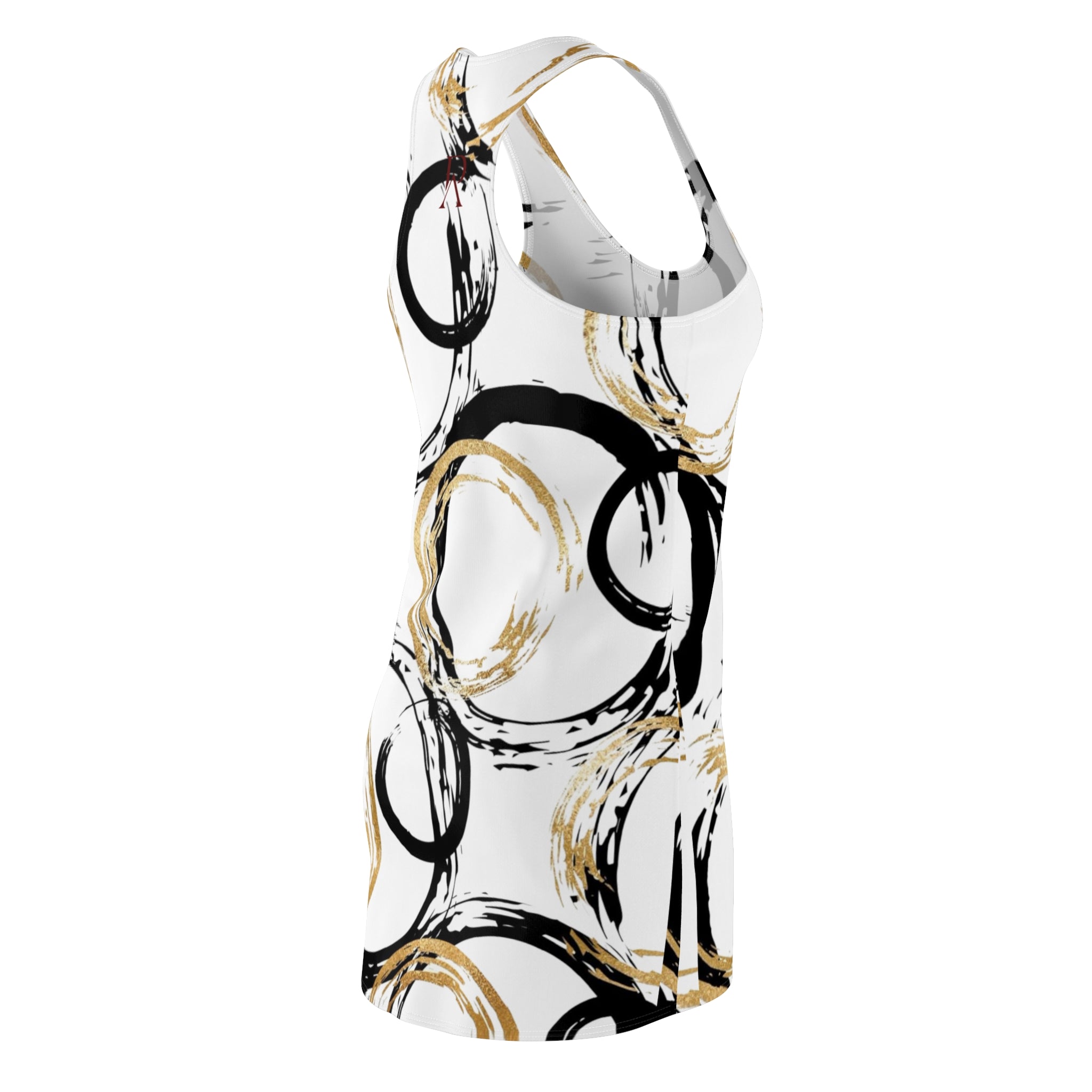 Gold & Black Circles Dress