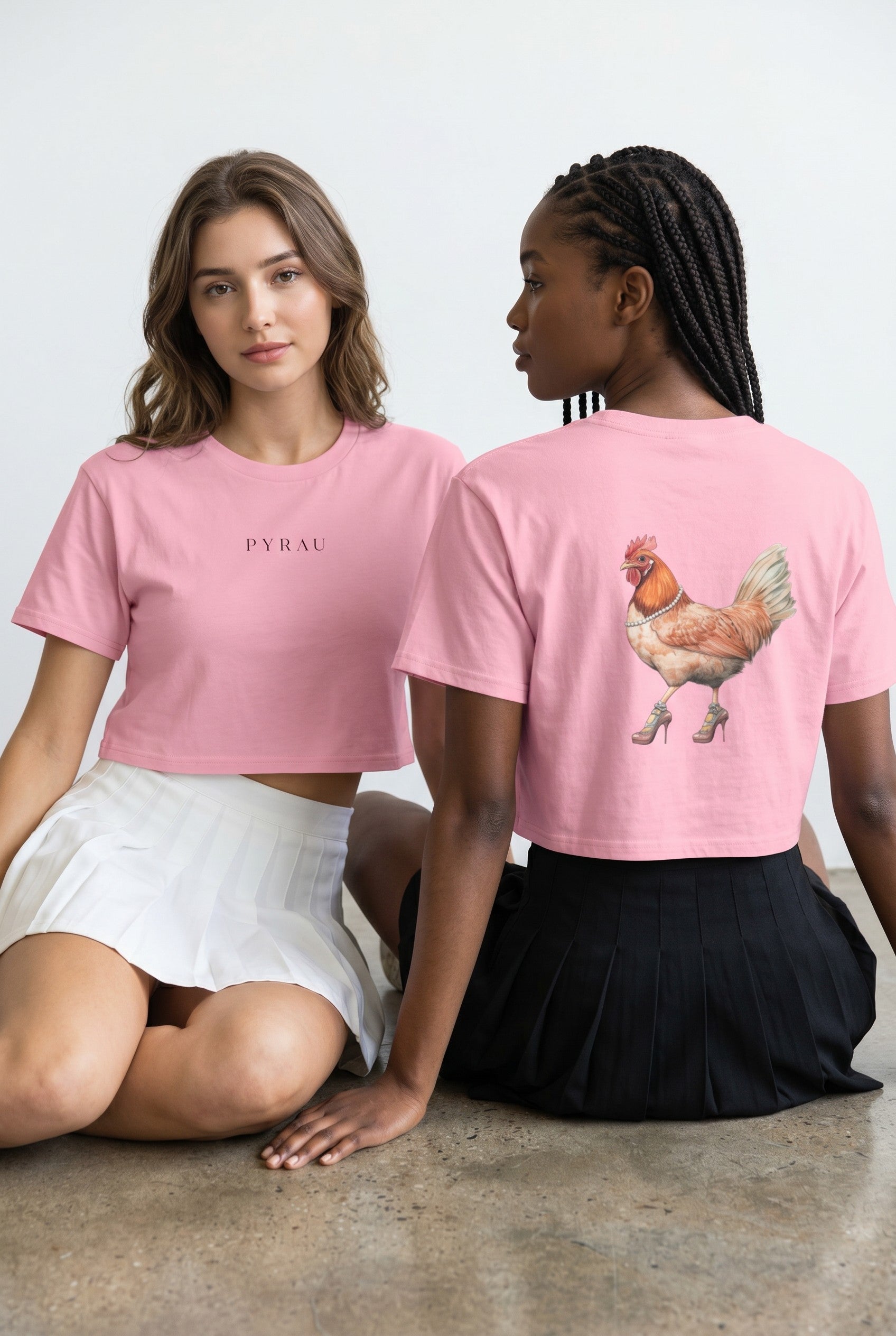 Chicken Crop Tee | Vintage Watercolor Hen Design