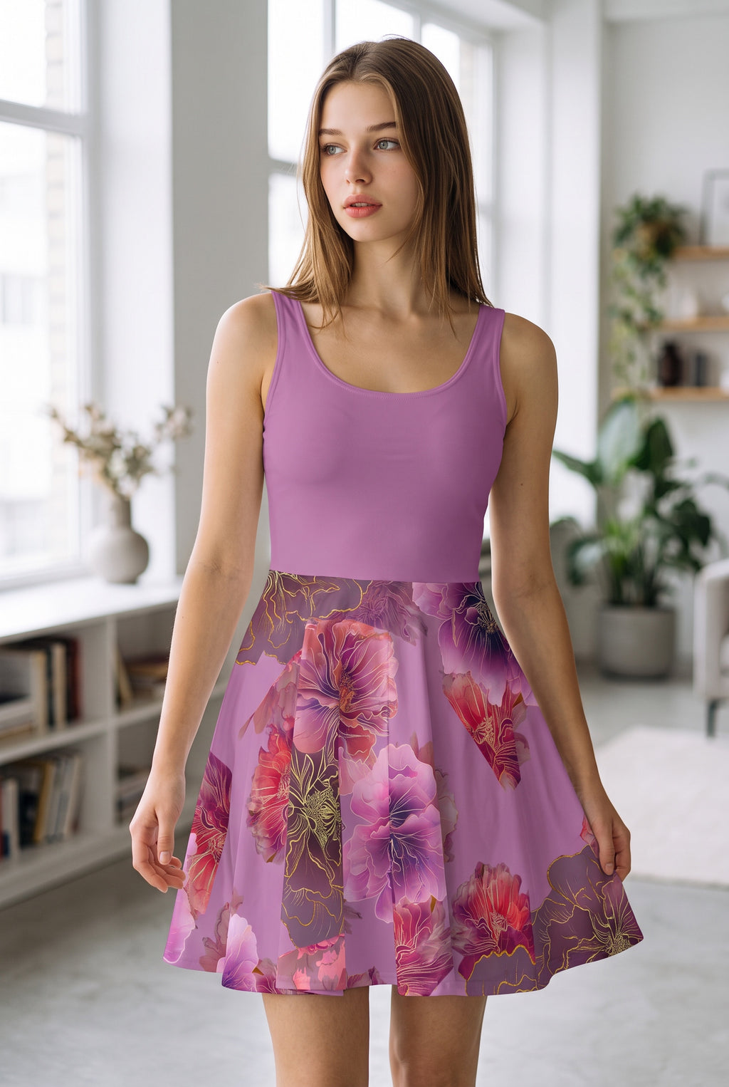 Lavender Bloom Floral Dress