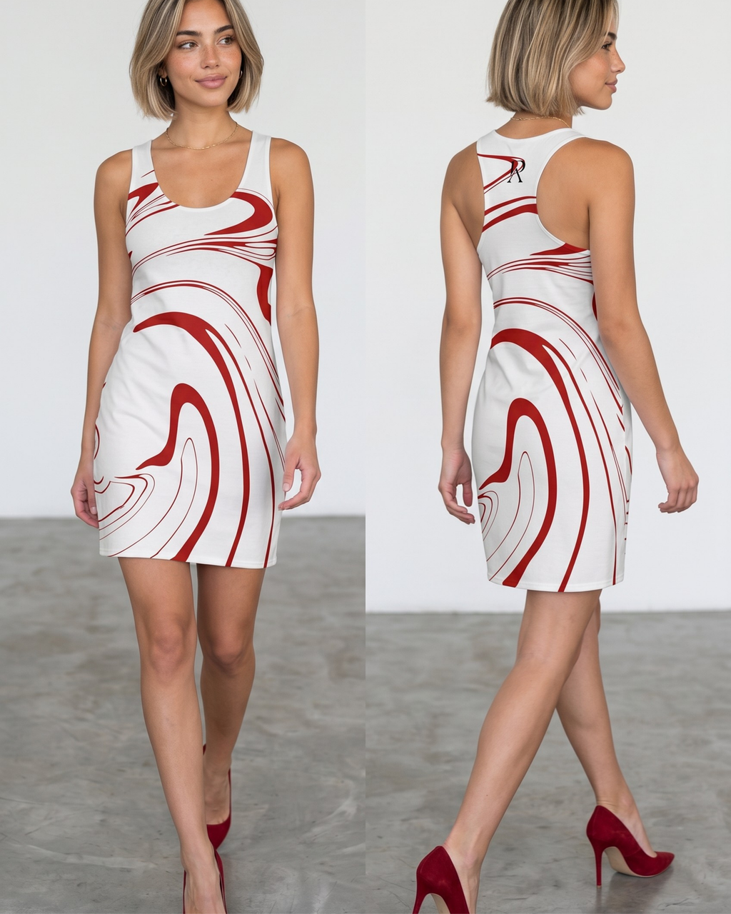 Red Swirl Dress