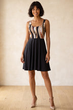Abstract Neutral Wave Dress