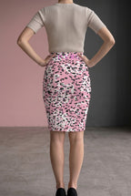Pink Leopard Pencil Skirt