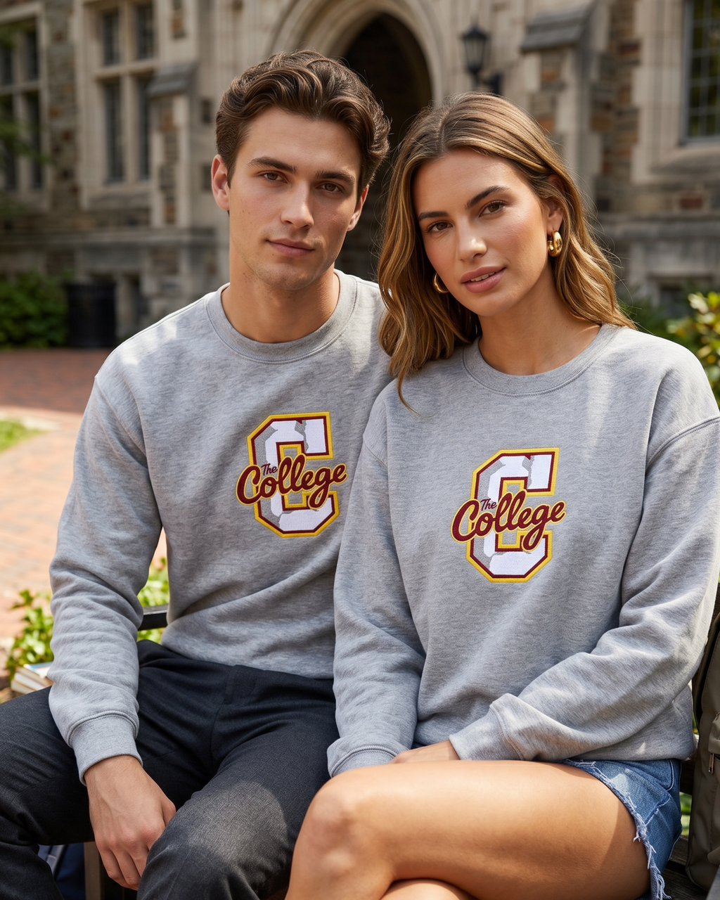 College Letterman 'C' Crewneck Sweatshirt