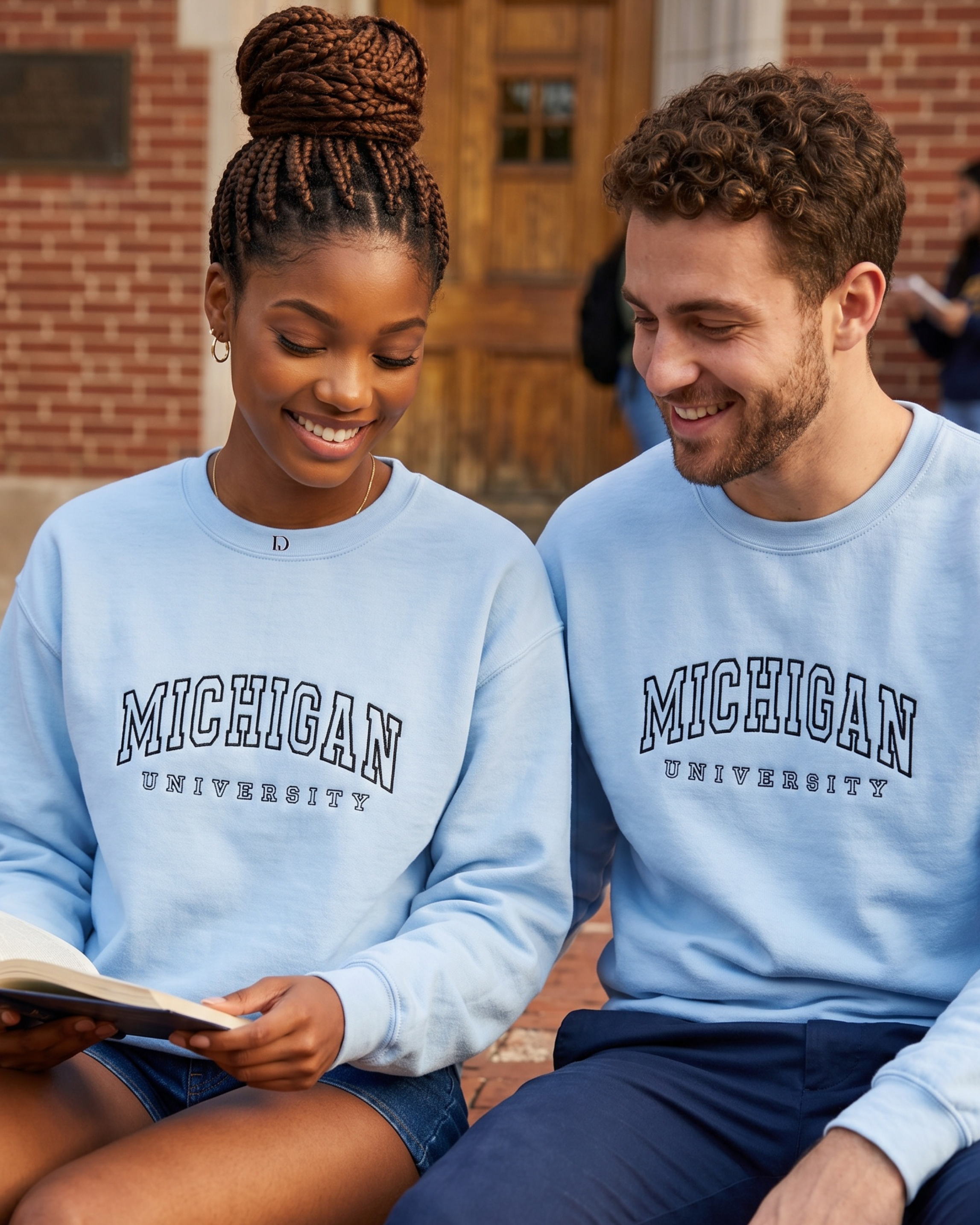 Embroidered Michigan University sweatshirt