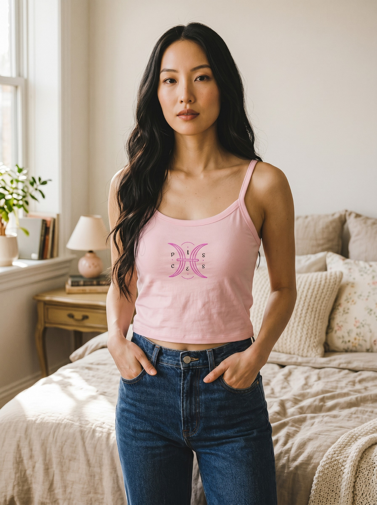 Zodiac Pisces Crop Tank Top