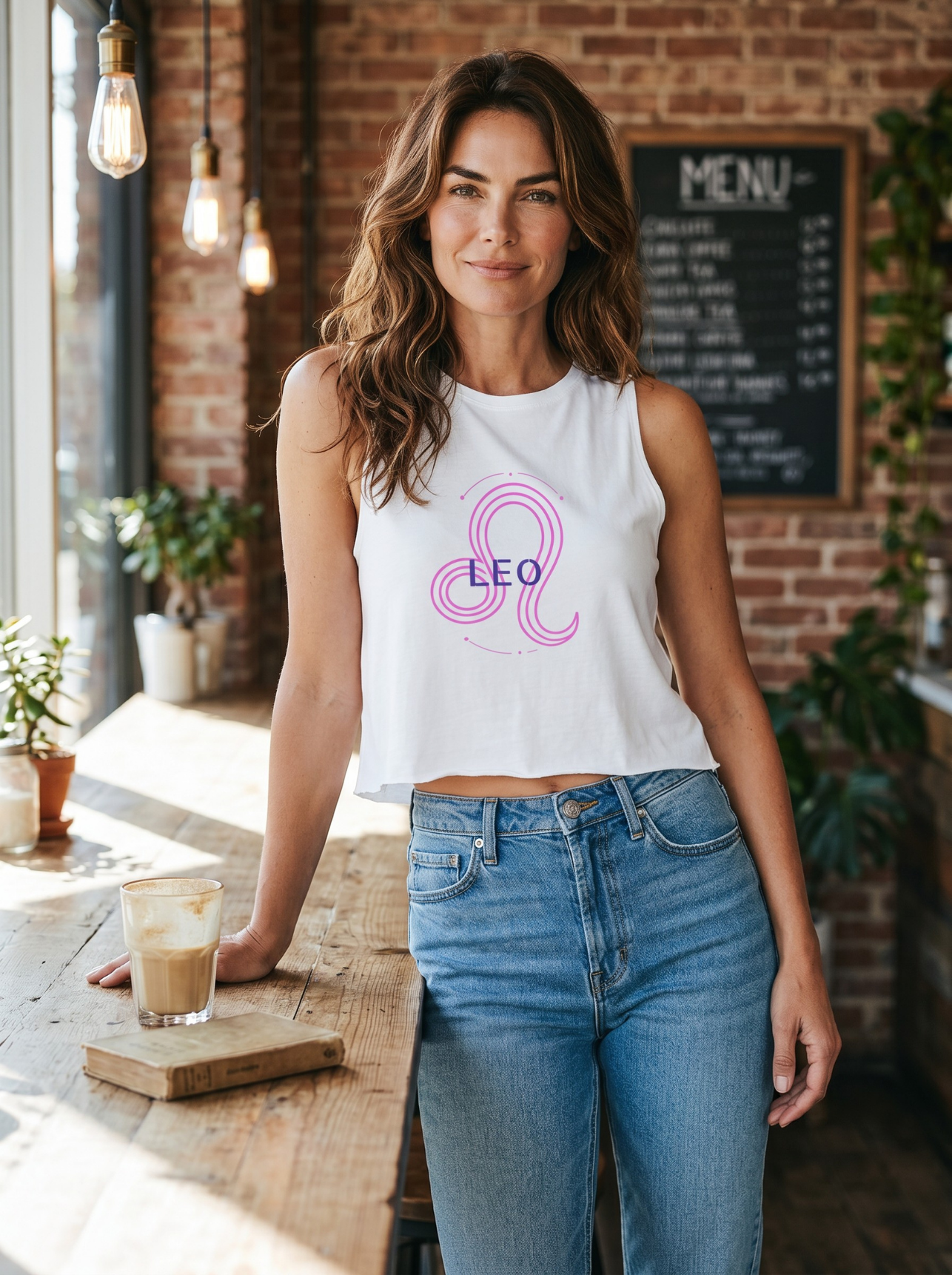 Leo Zodiac Crop Top Tank