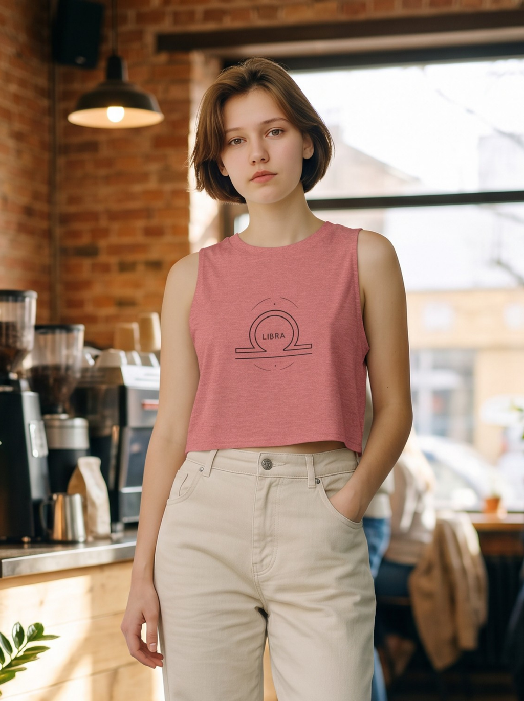 Libra Zodiac Crop Top