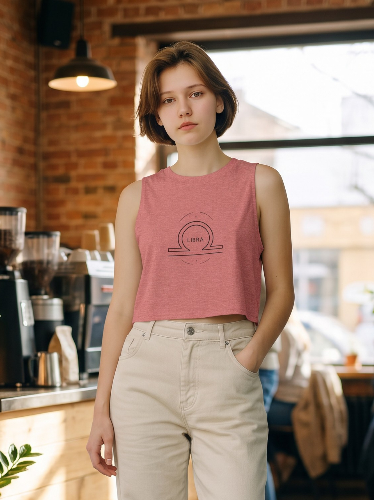 Libra Zodiac Crop Top