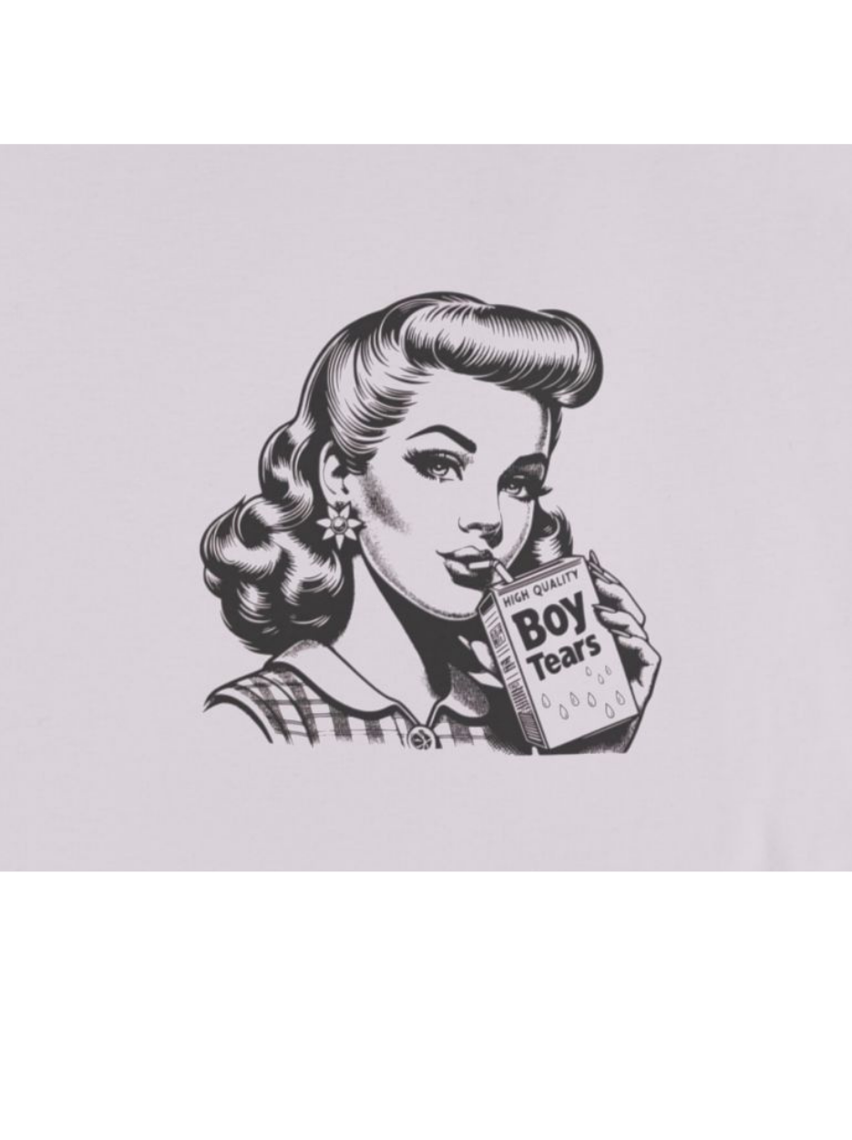 Tears Crop Top Retro Vintage