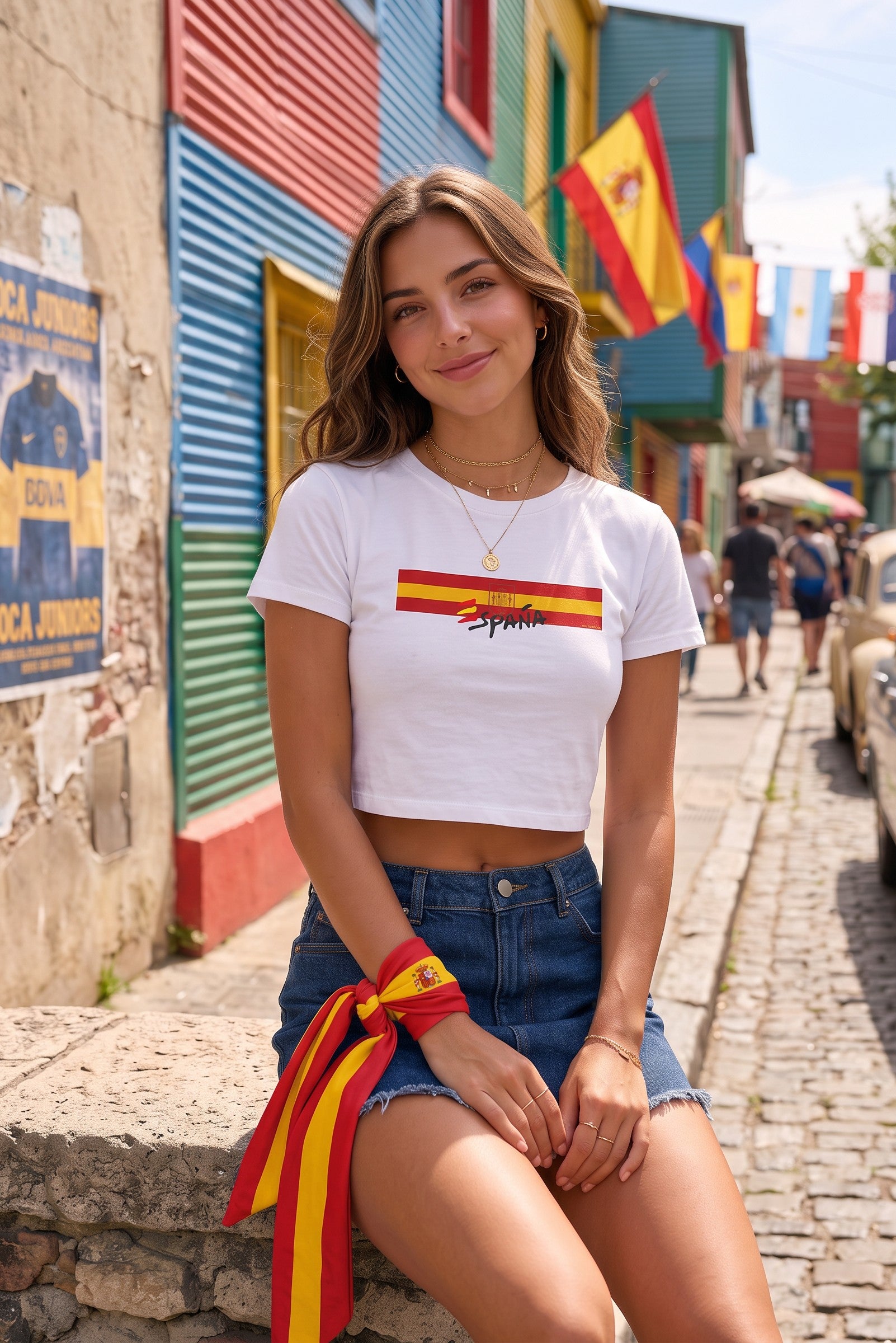 Spain Flag Crop Tee