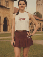 Stanford Script Crop Top