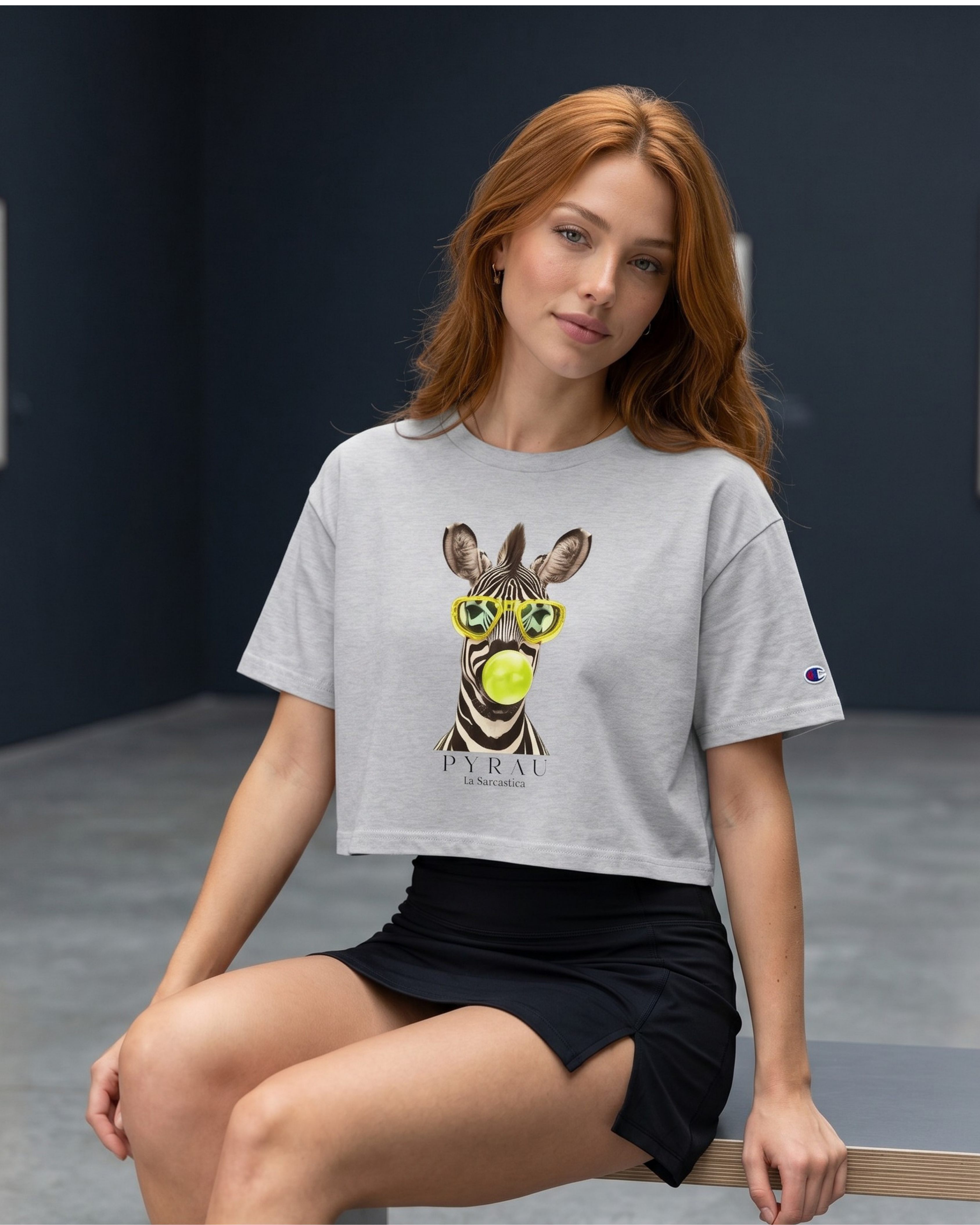 Champion & Pyrau Zebra with Sunglasses Crop