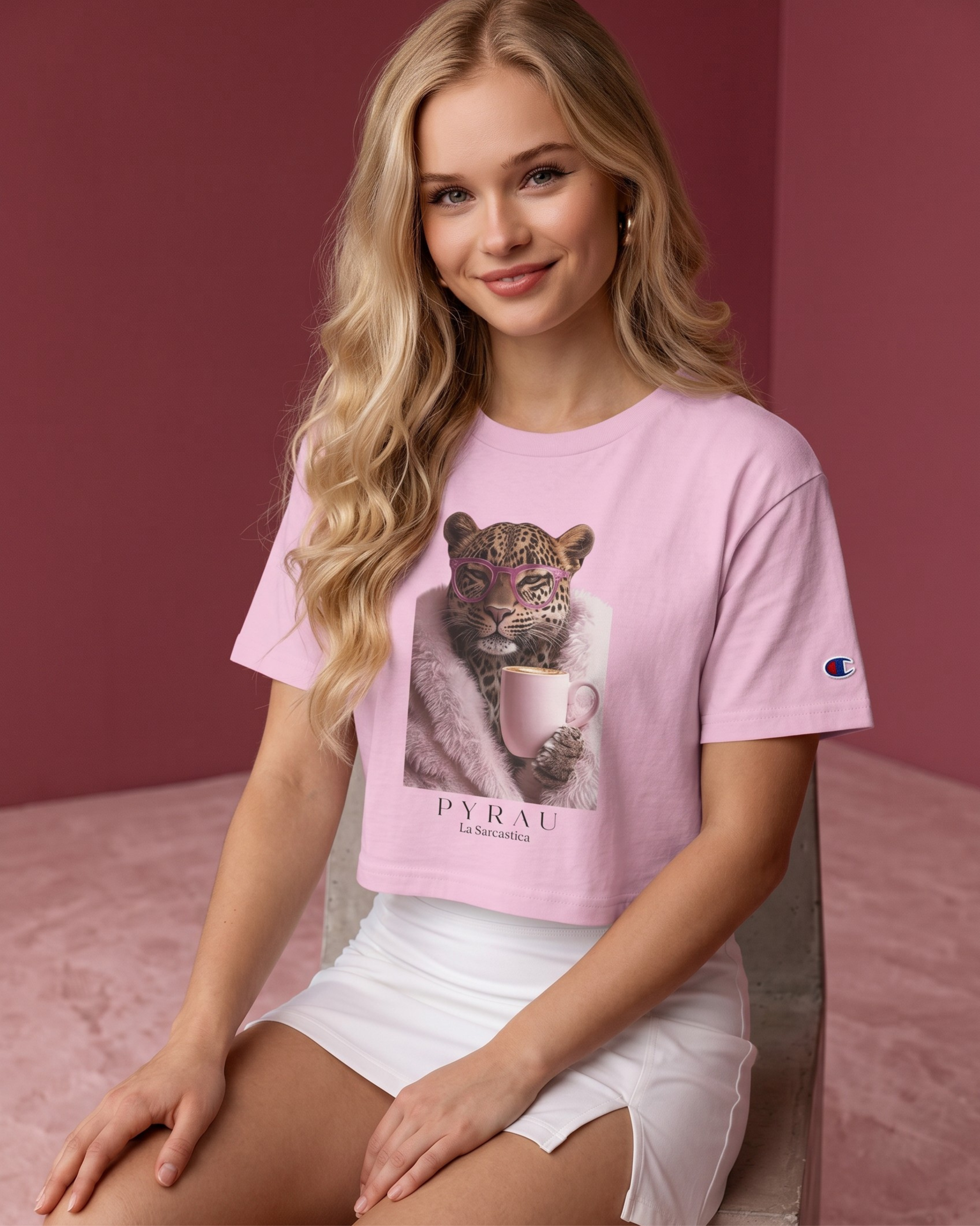 Champion & Pyrau Leopard Coat Crop