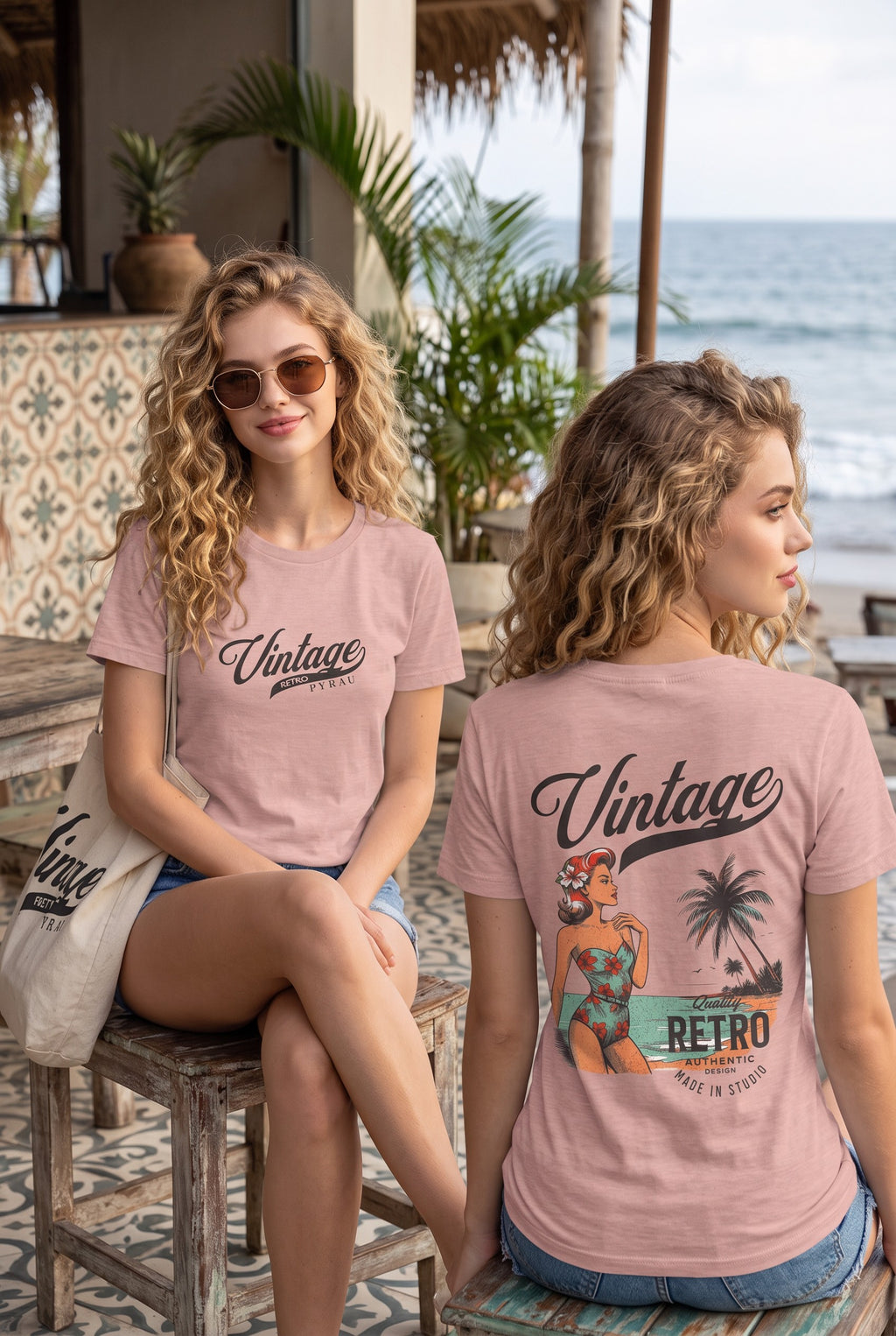 Vintage Retro Beach Tee