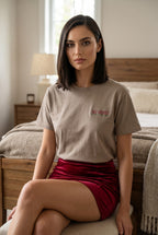No Notes Embroidered Tee