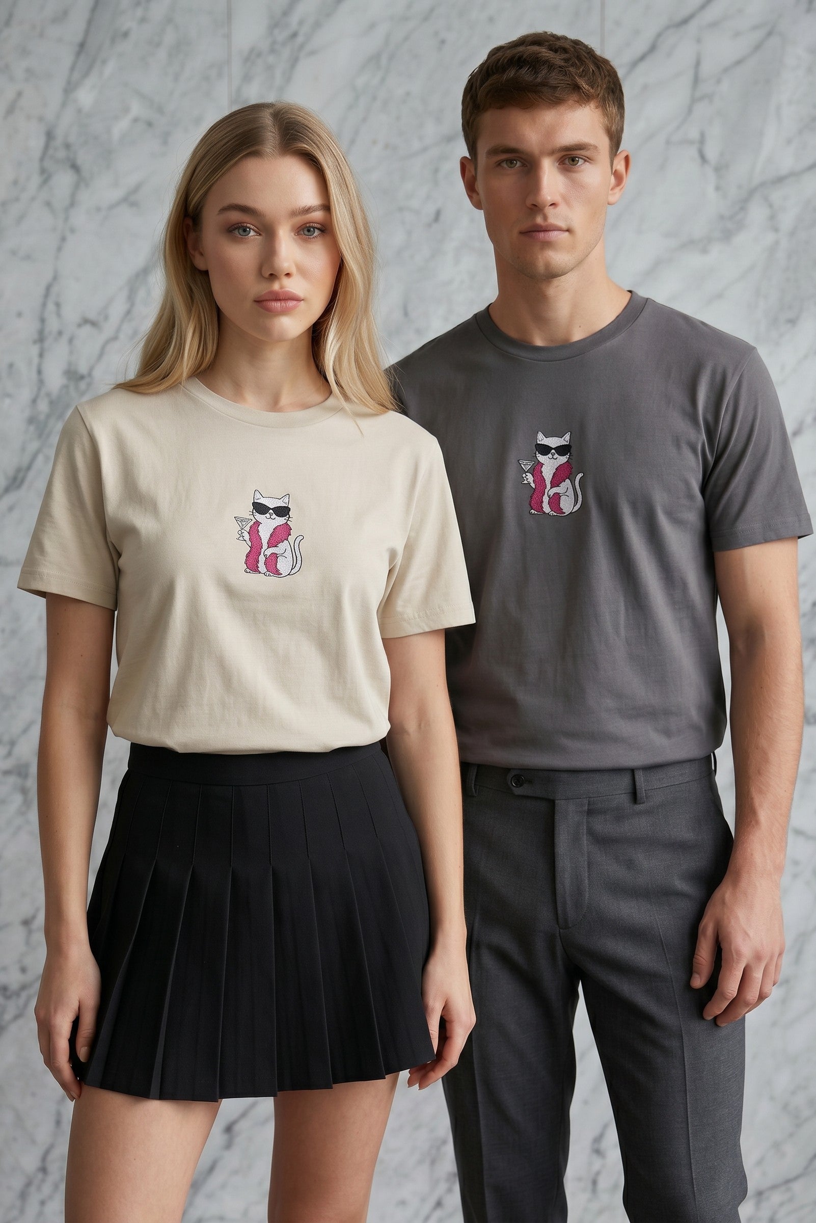 Embroidered Duck Cool Coctail Tee